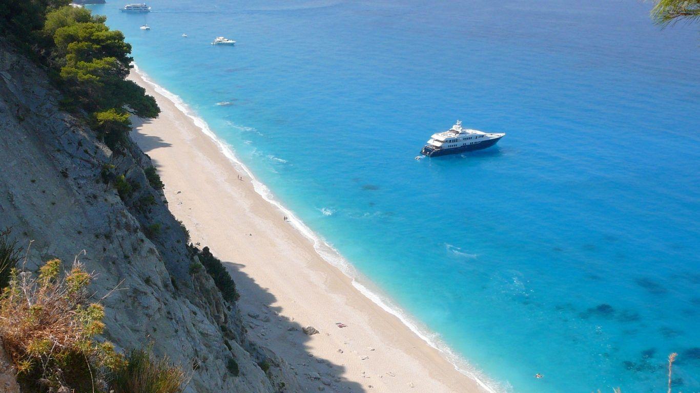 Beaches: Lefkada Island Greece Ionian Recko Sea Beach HD Wallpapers