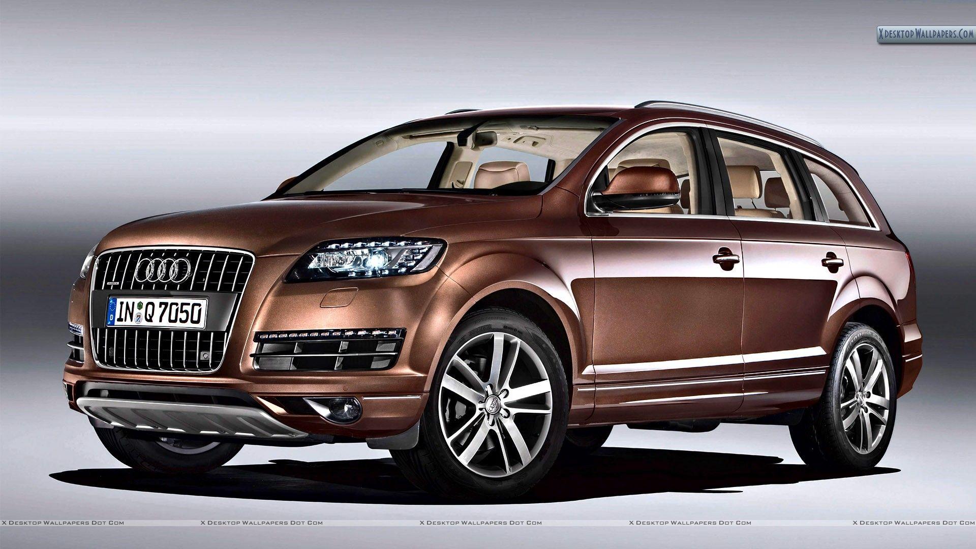 2010 Audi Q7 30 TDI Brown Color Front Side Pose Wallpapers