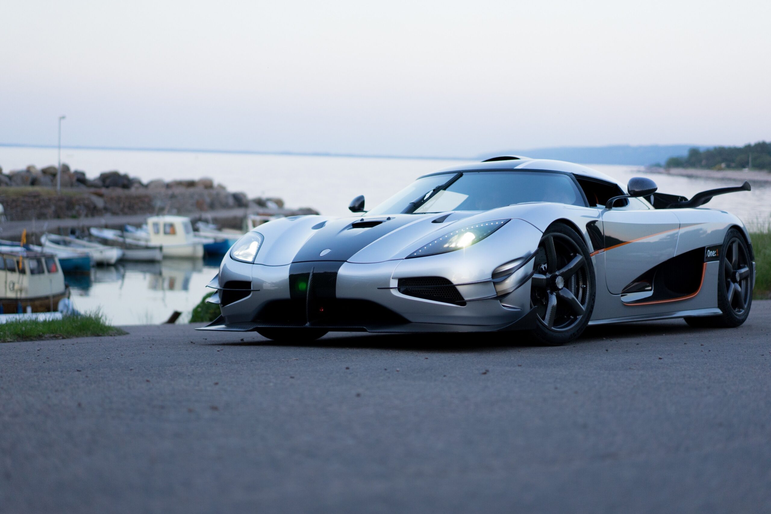 Download Koenigsegg One:1, Gray, Side View, Boats, Sport