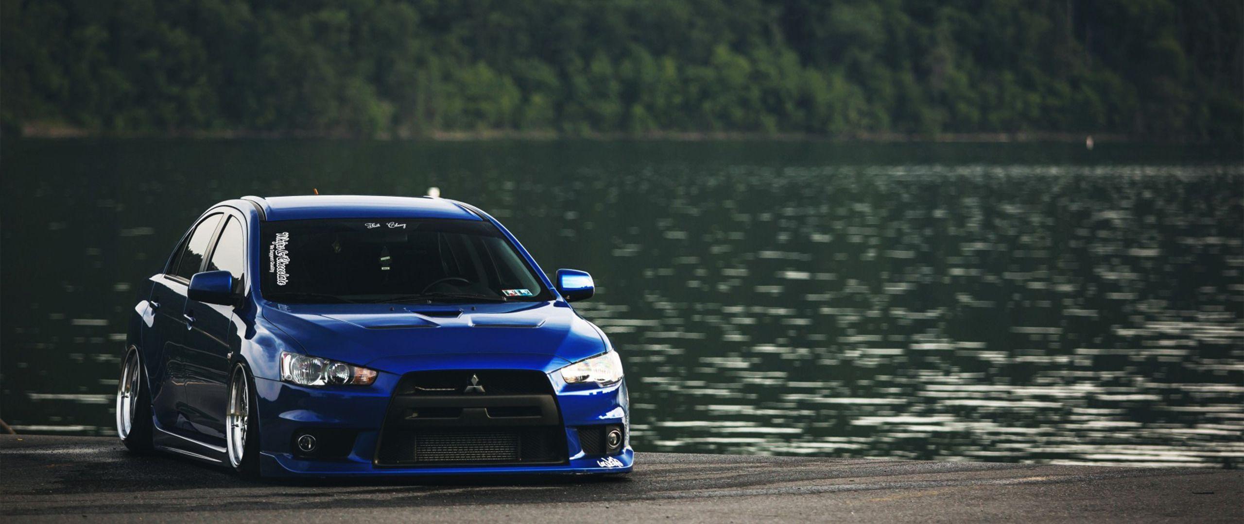 ultra wide car mitsubishi lancer evo wallpapers and backgrounds