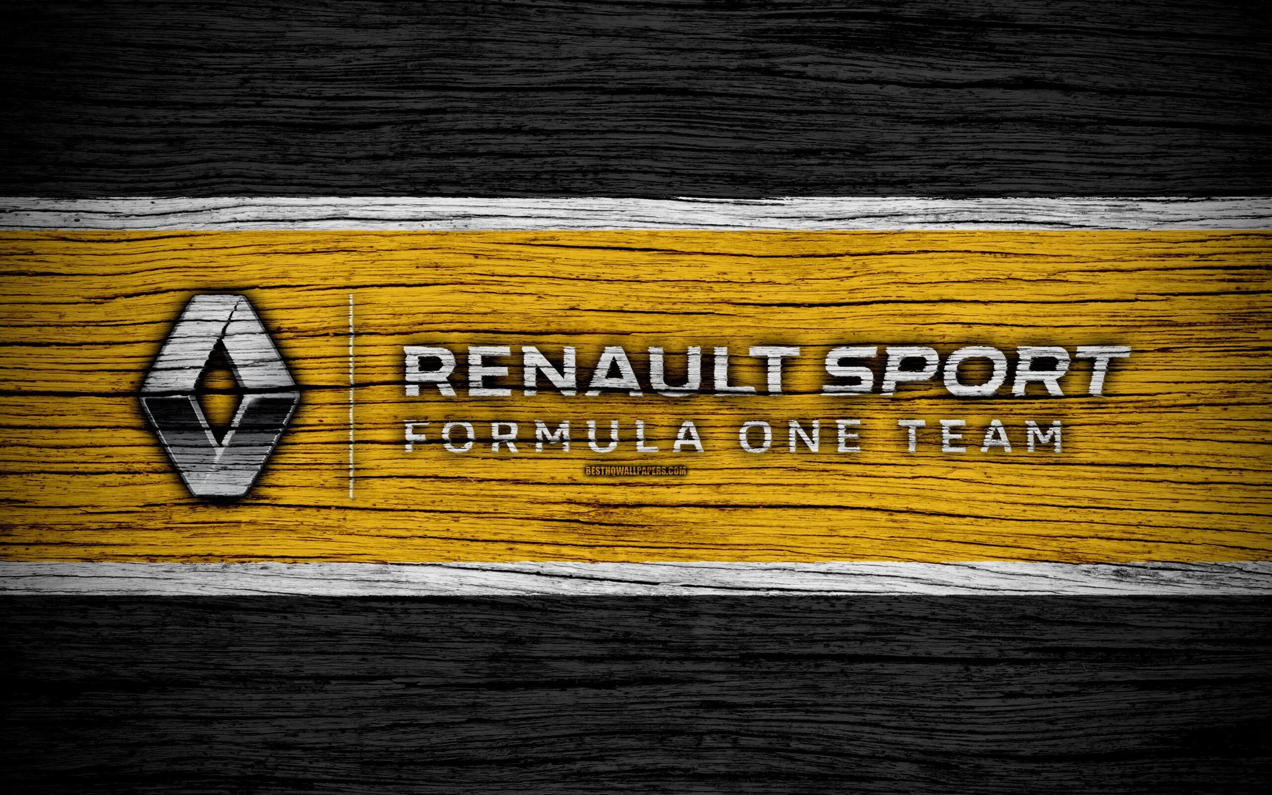 Download wallpapers Renault Sport Formula One, 4k, logo, F1 teams