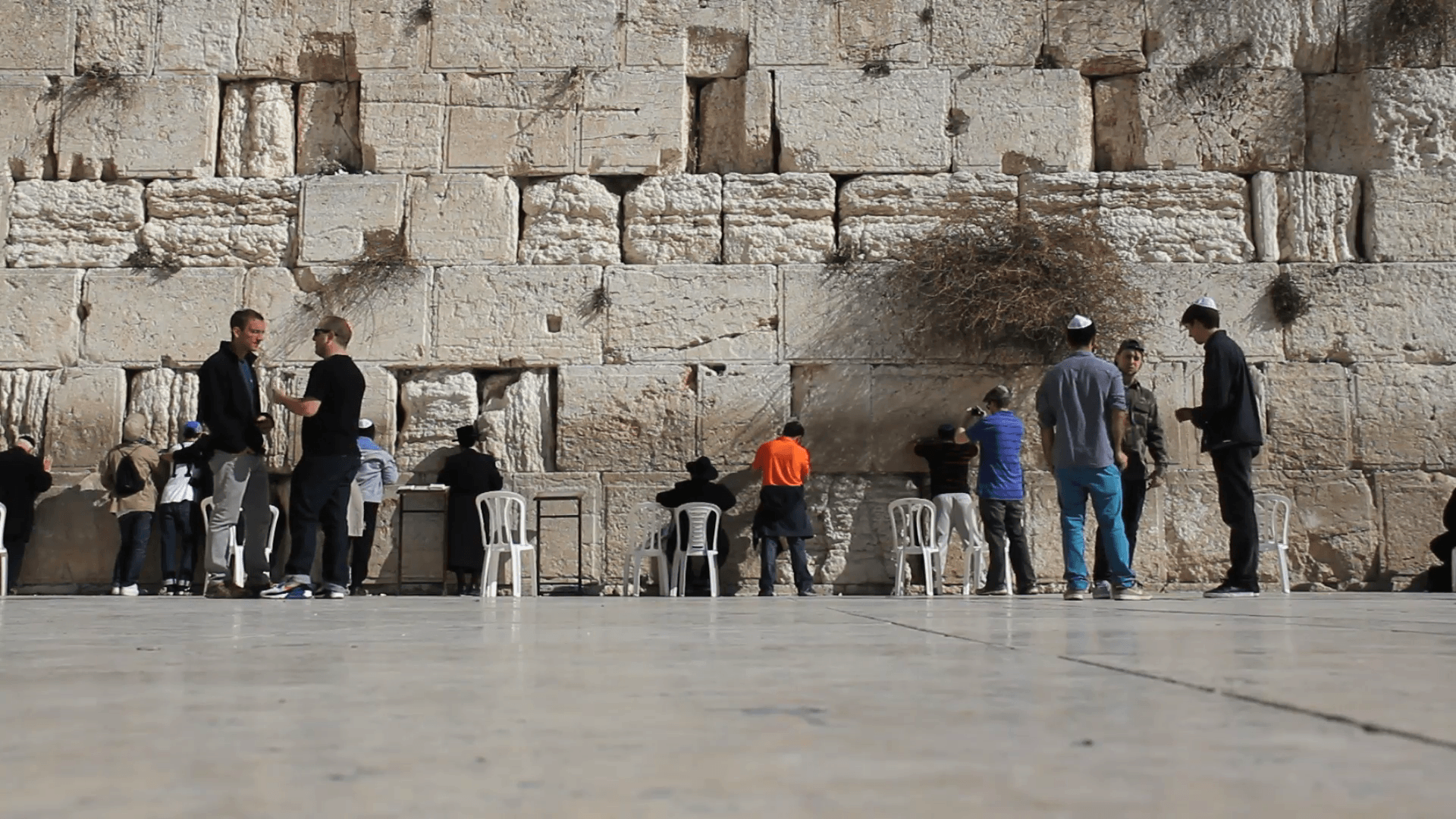 Wailing Wall : Western Wall in Jerusalem Stock Video Footage