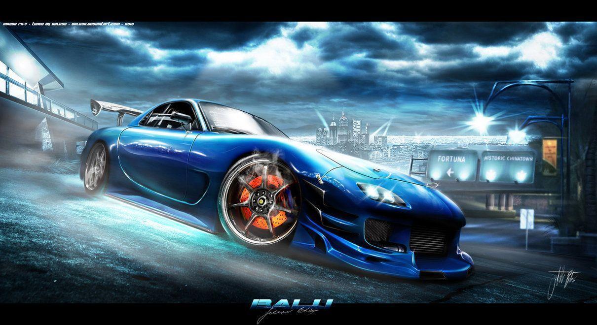 Mazda Rx7 Blue 10260 HD Wallpapers Pictures