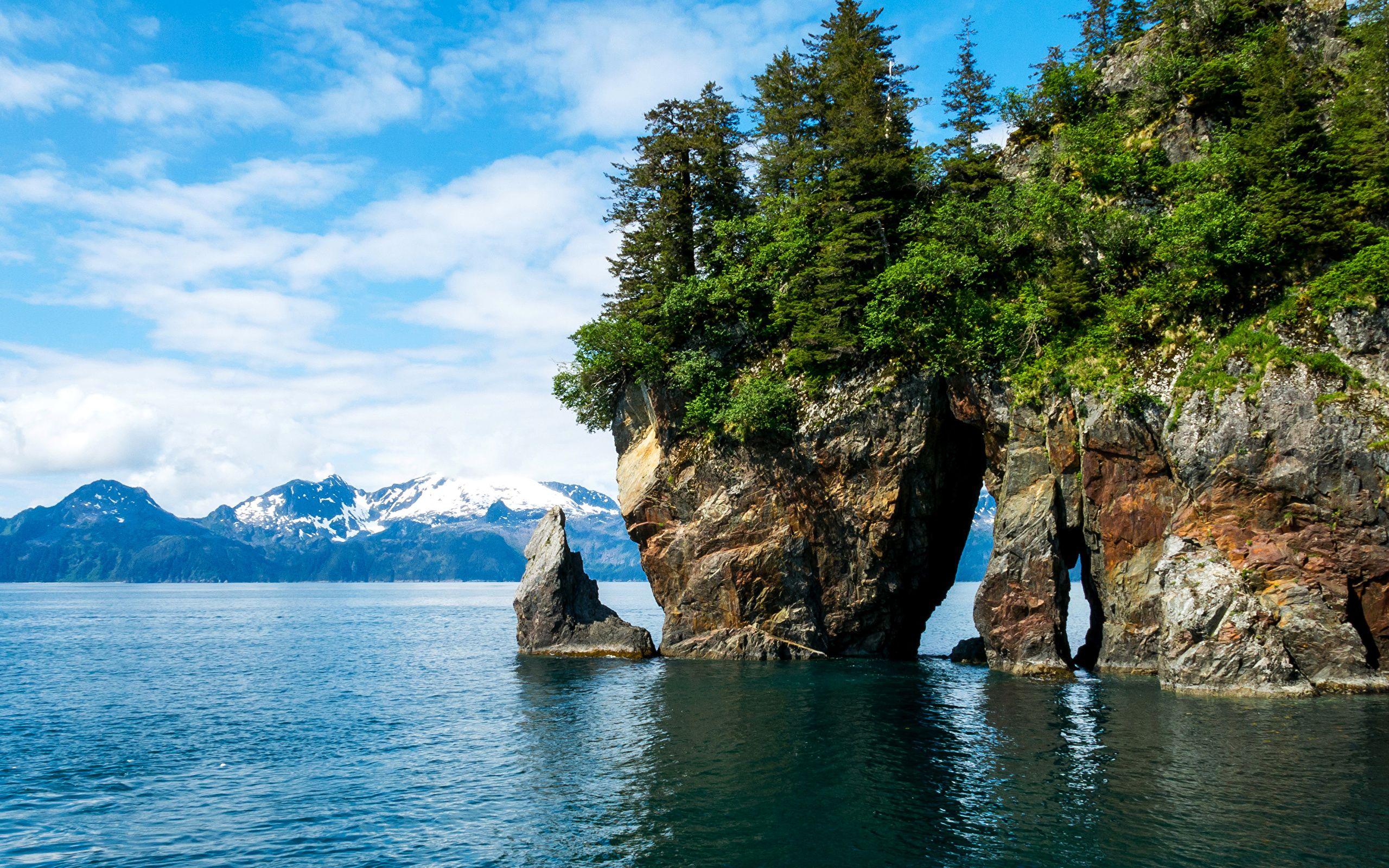 Wallpapers USA Kenai Fjords National Park Crag Nature