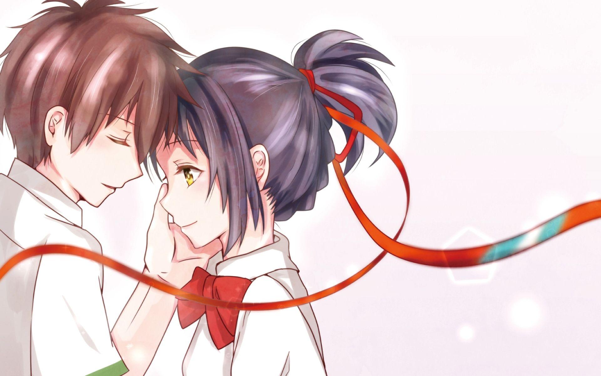 Download Wallpapers Mitsuha Miyamizu, Taki Tachibana, Kimi