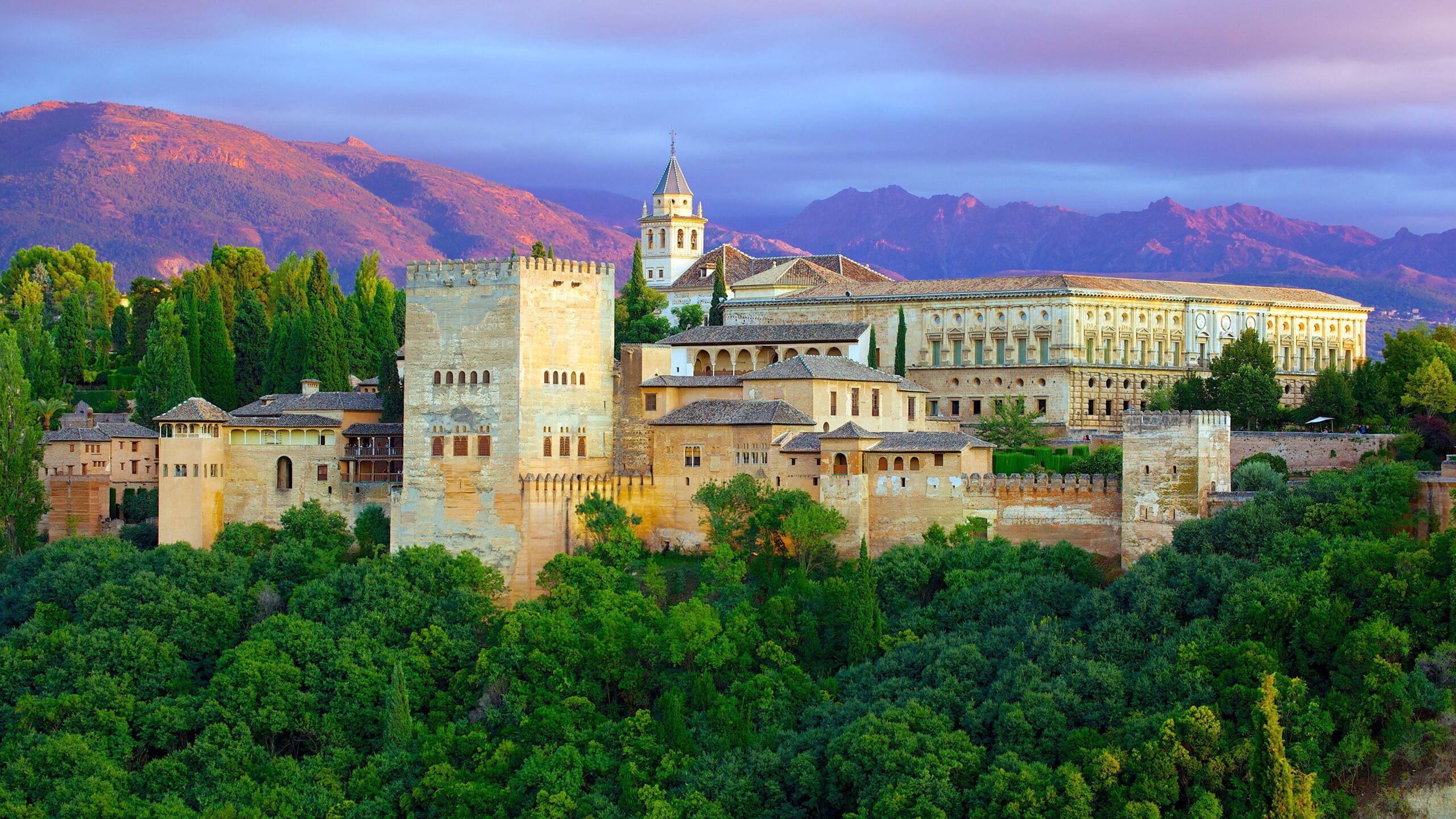 Photo Spain Alhambra Granada Trees Cities Building