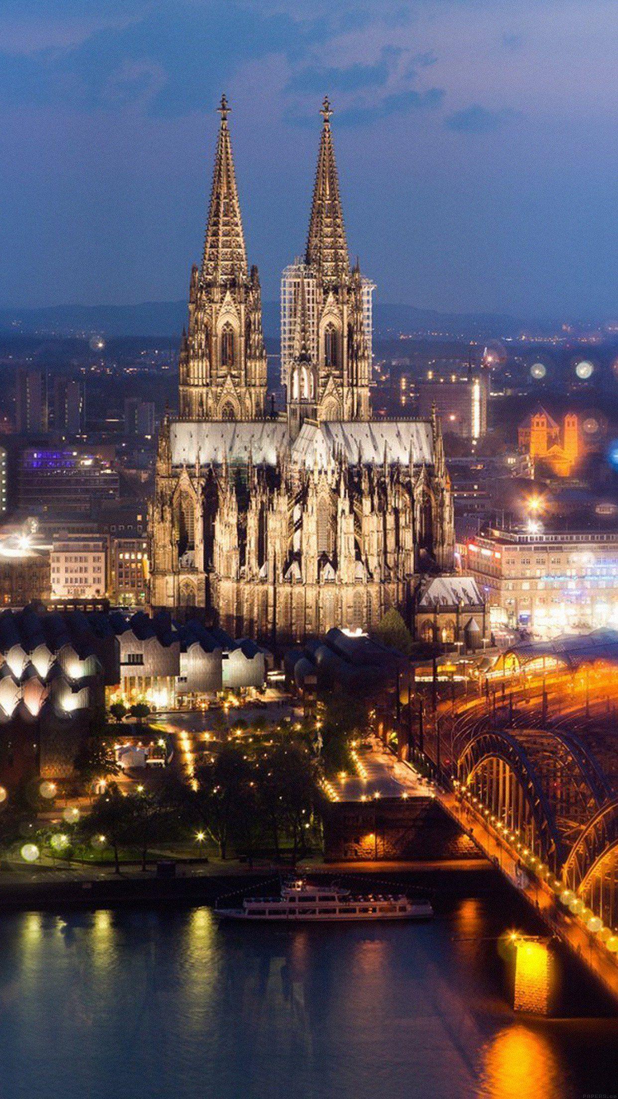 cologne cathedral hohenzollern bridge spain city iphone 7