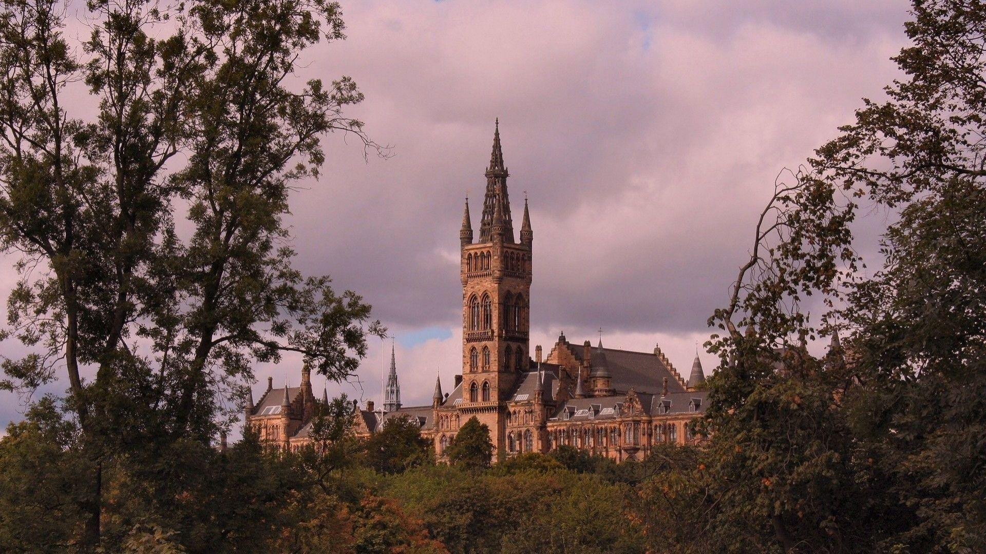 Religious: Chapel University Glasgow Places Known Tower Overcast