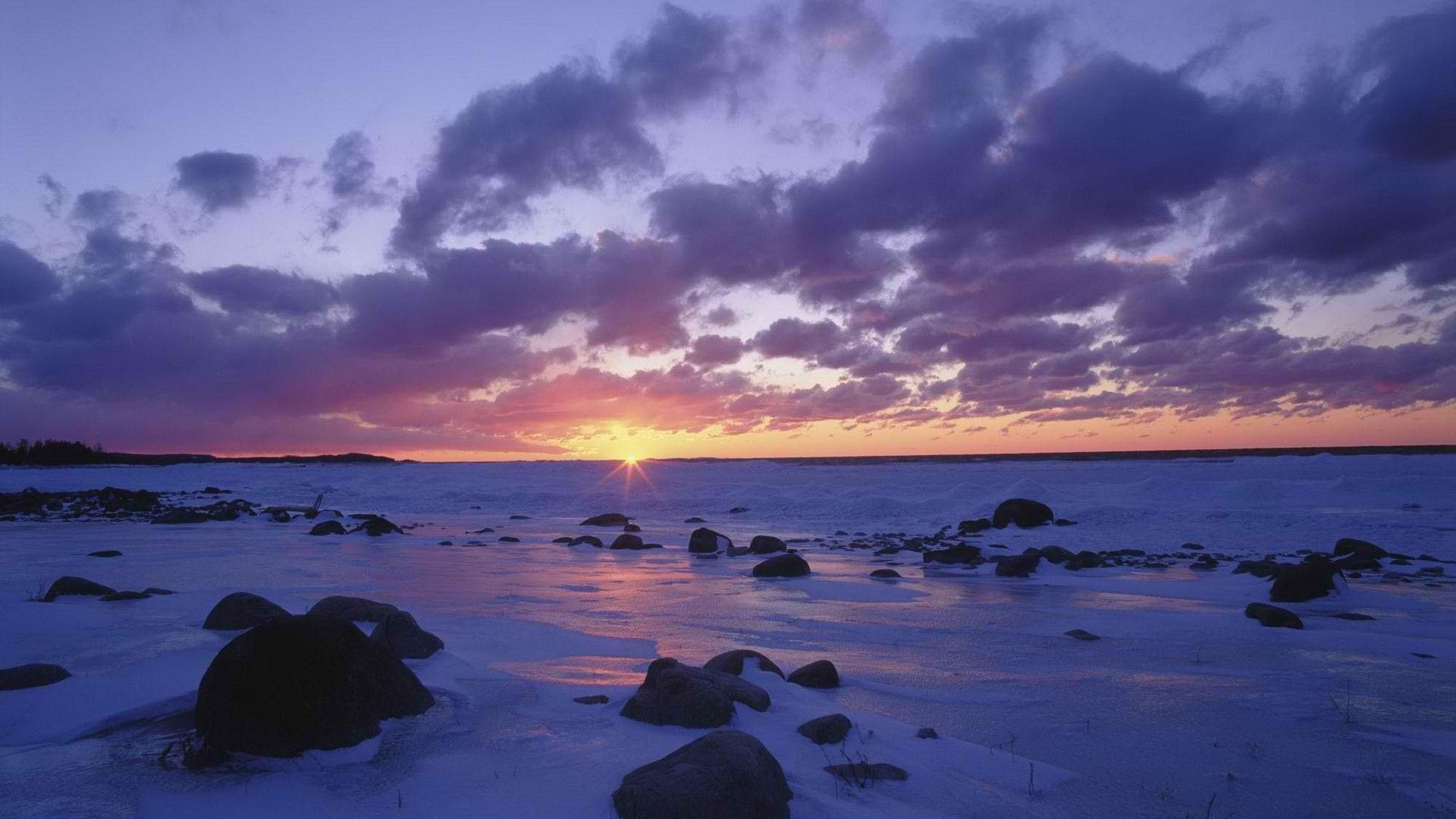 The Image of Sunset Winter