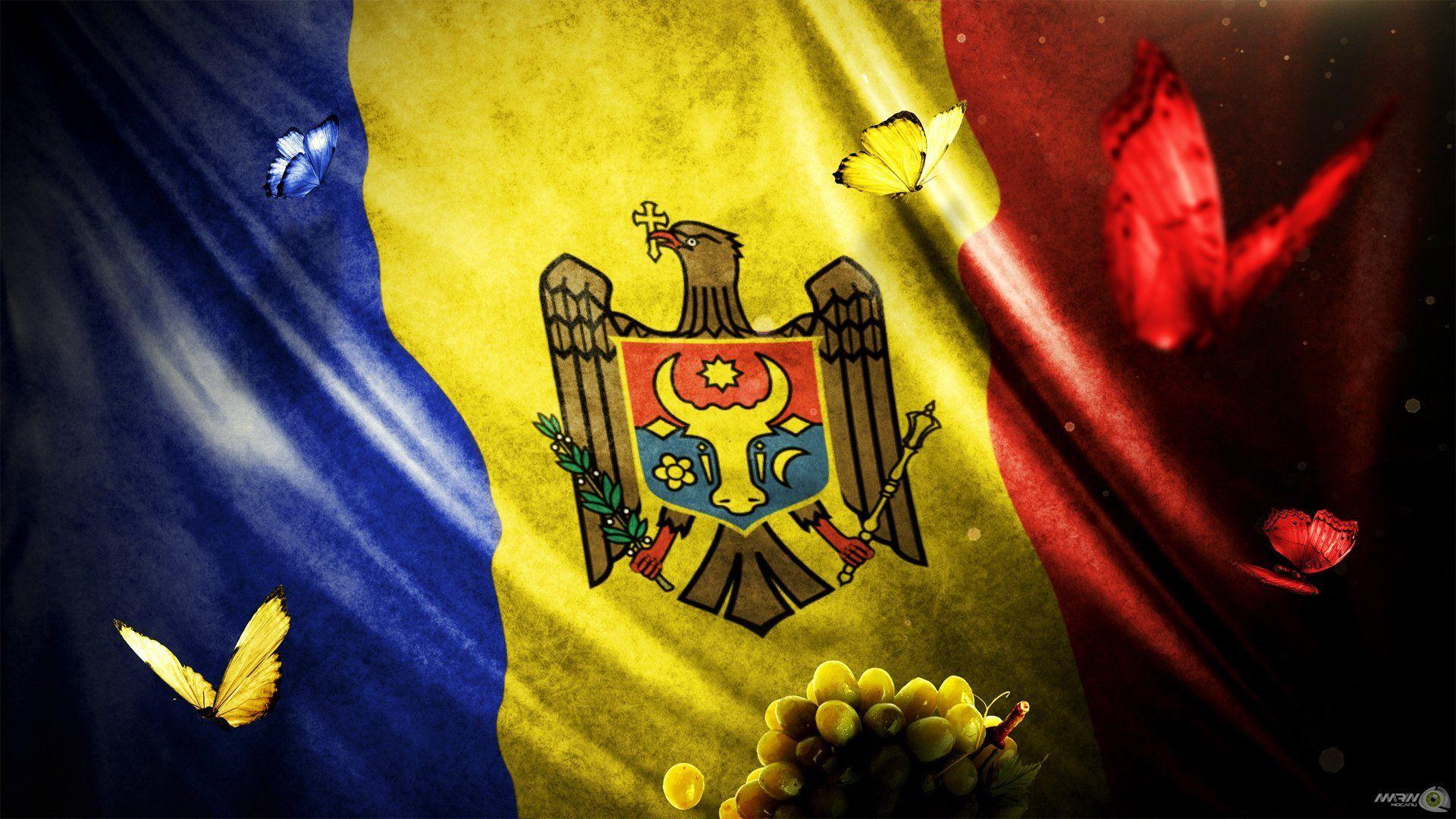 moldova md marin mocanu design flag red blue yellow HD wallpapers