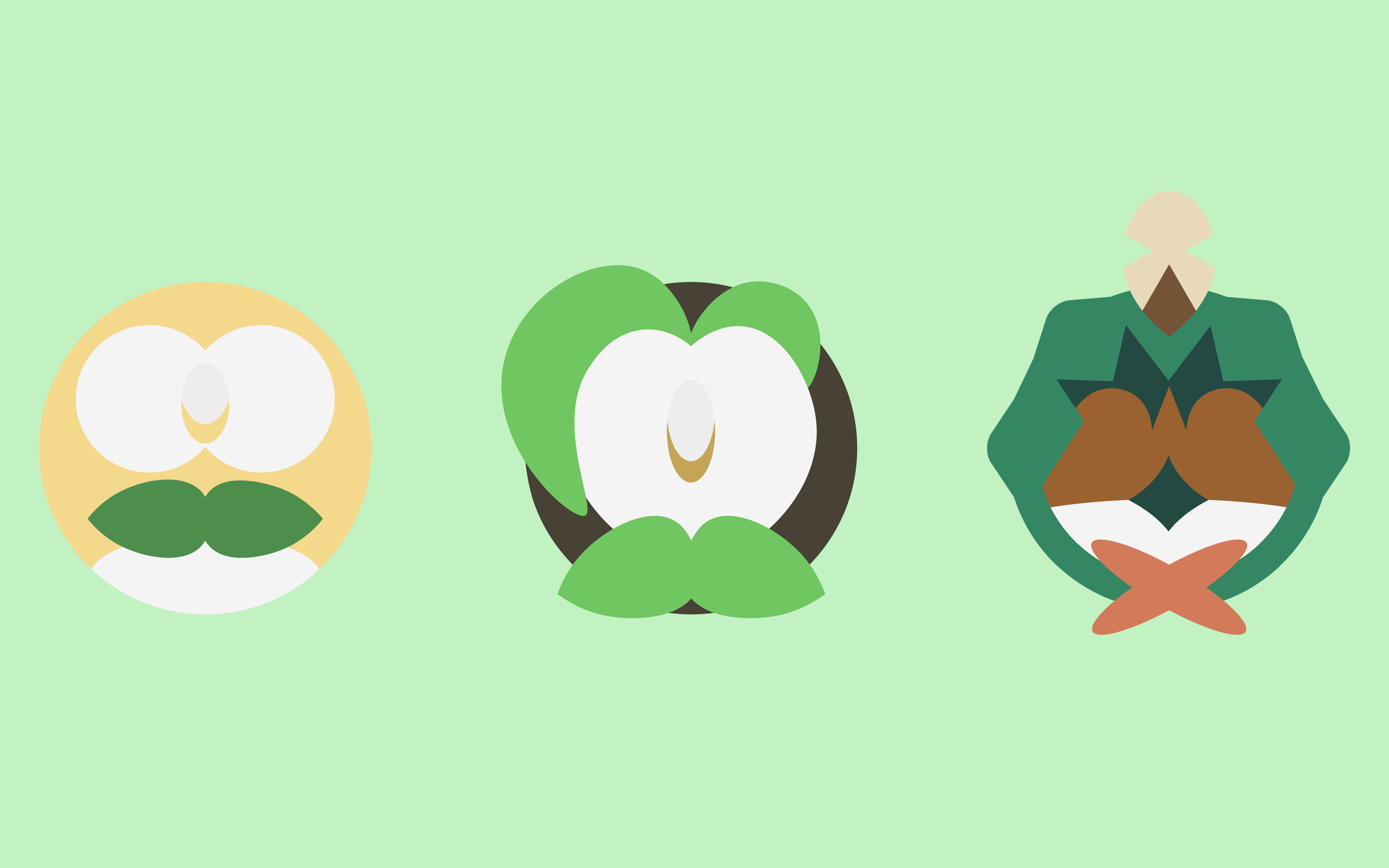 Rowlet Evolution Line Wallpapers I Made : PokeMoonSun