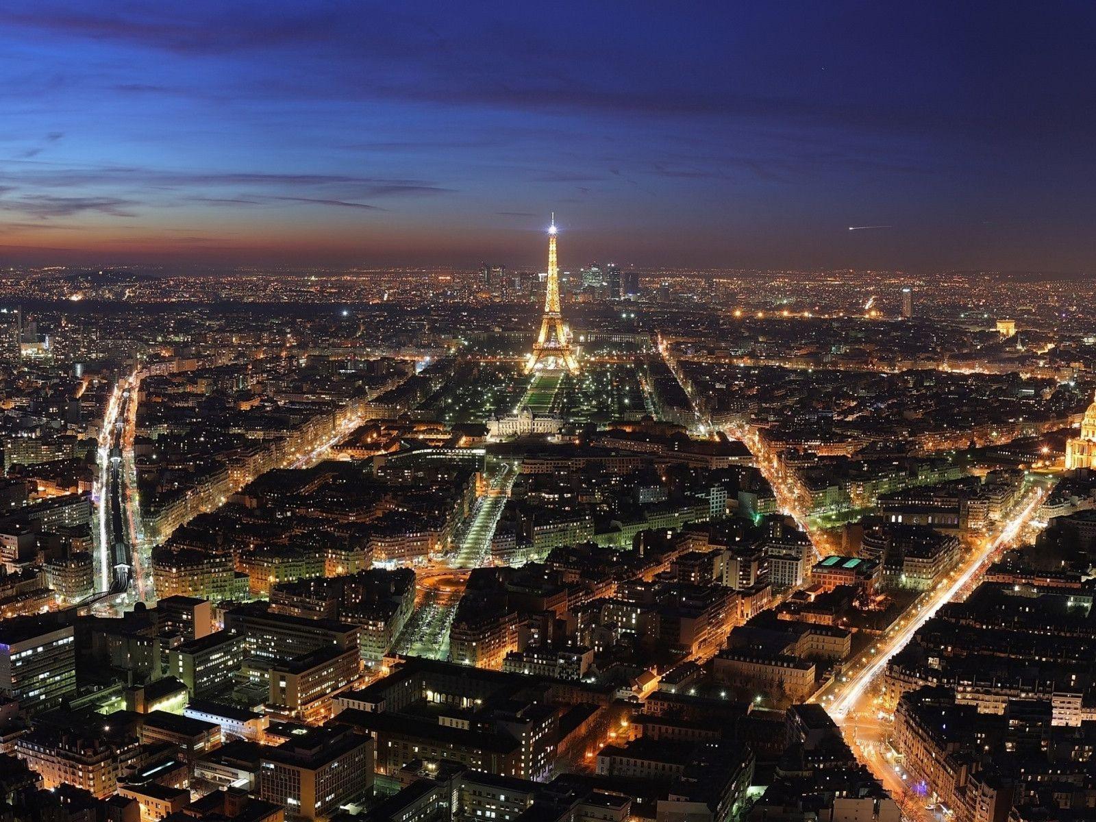 Paris night lights desktop PC and Mac wallpapers