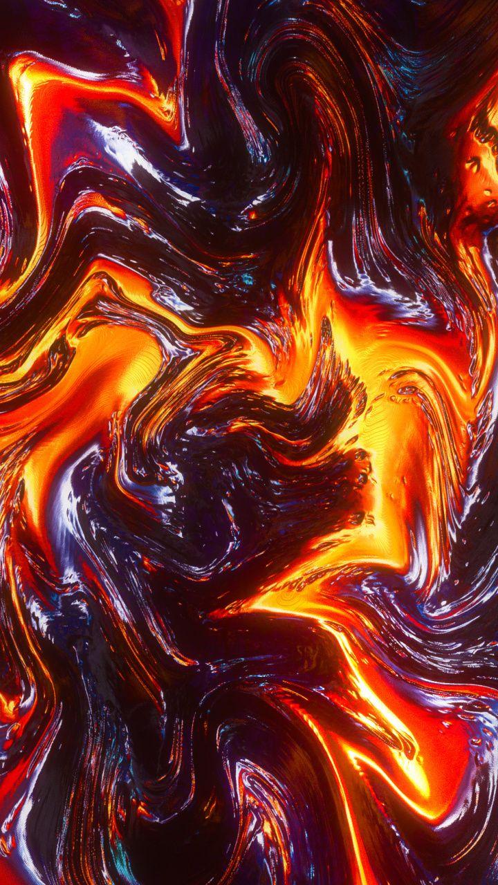 Digital art, lava, fire, glitch, abstract wallpapers