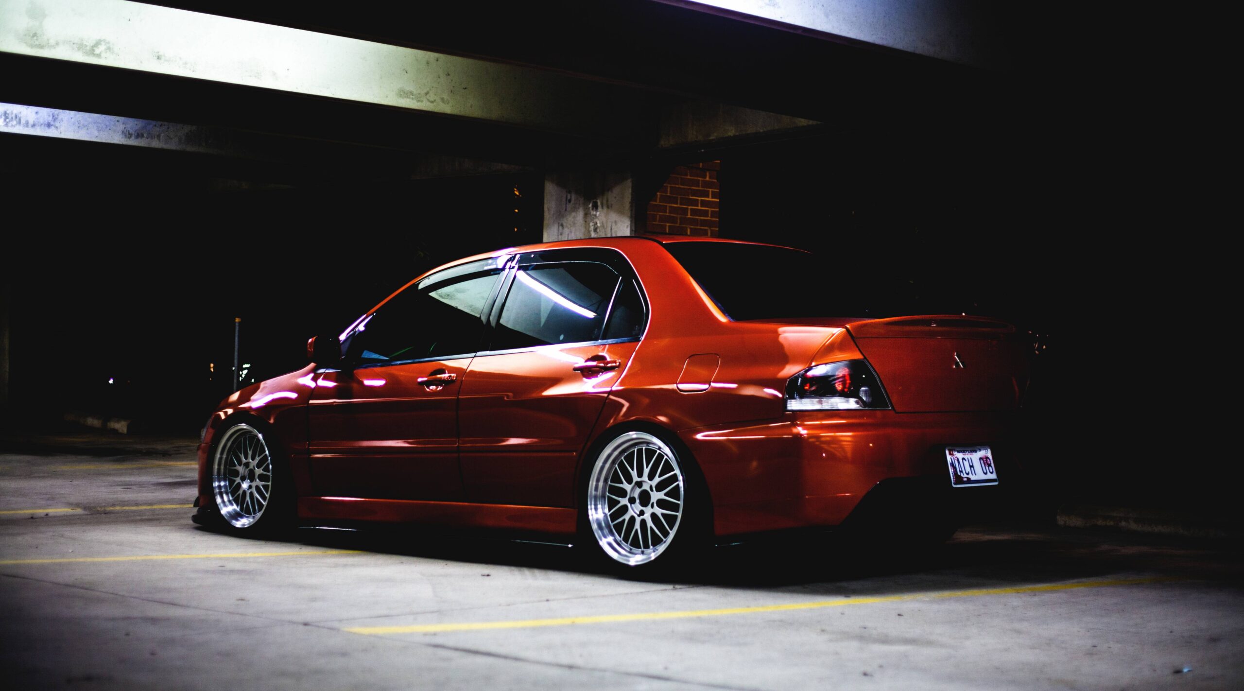 Wallpapers mitsubishi, evolution ix, evo 9, evening, tuning