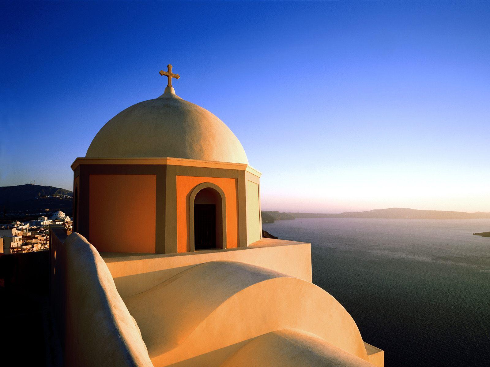 Santorini church wallpapers free desktop backgrounds