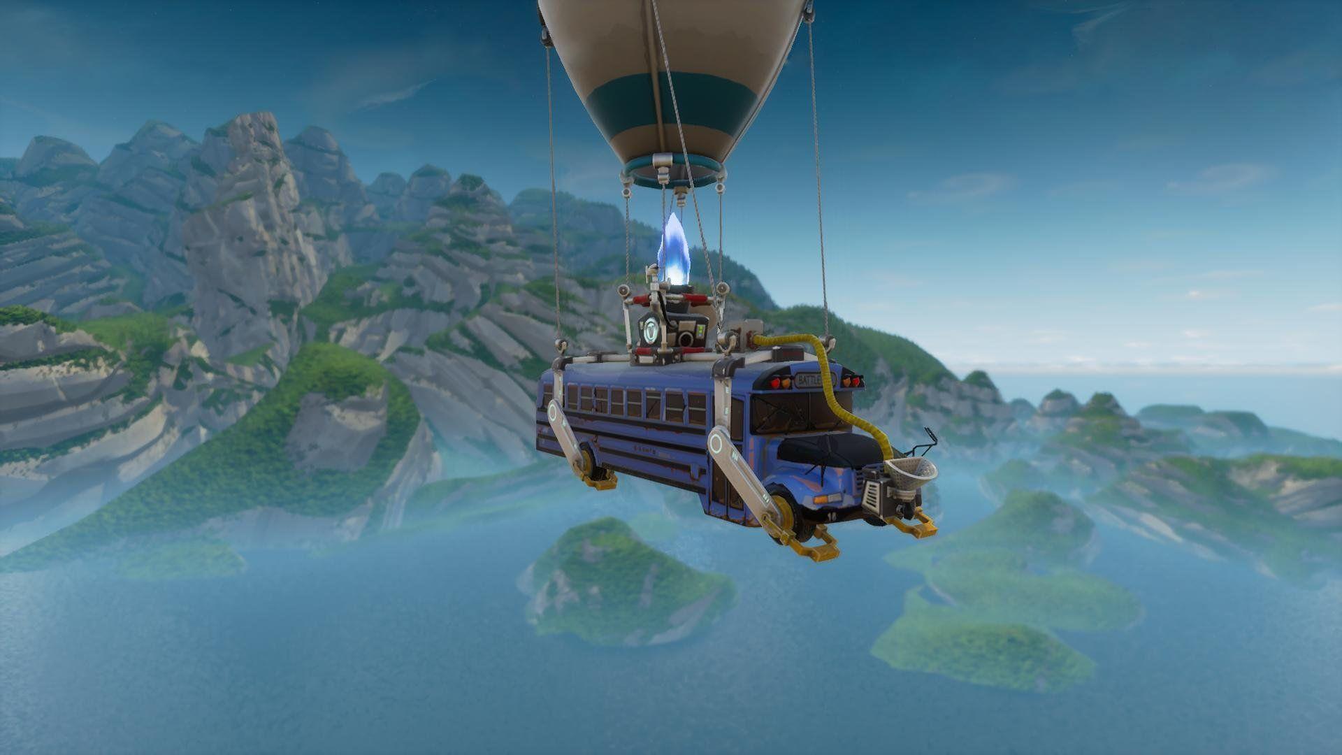 Flying Bus Fortnite Battle Royale Wallpapers for Phone and HD Desktop