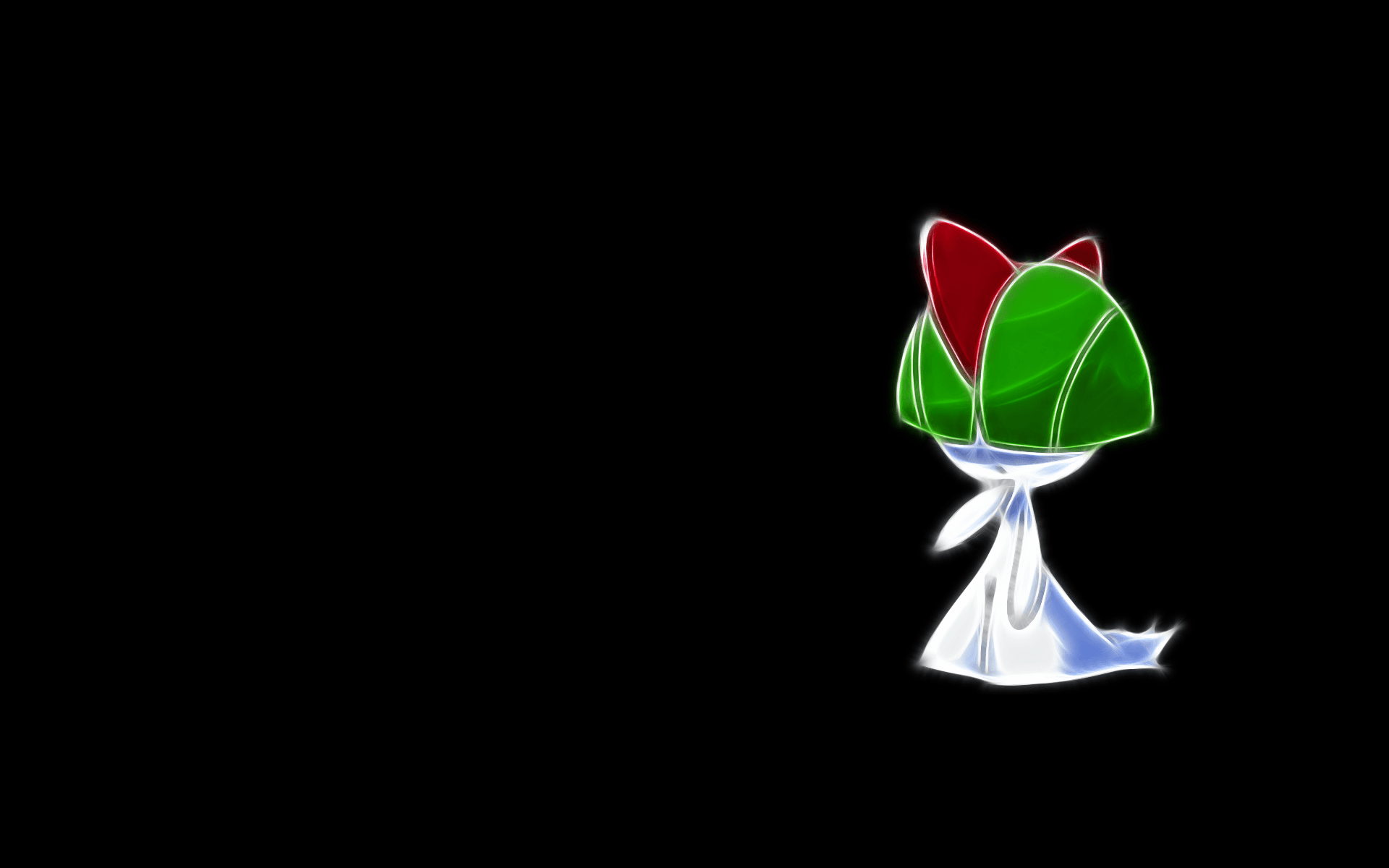 Pokemon, black background, Ralts