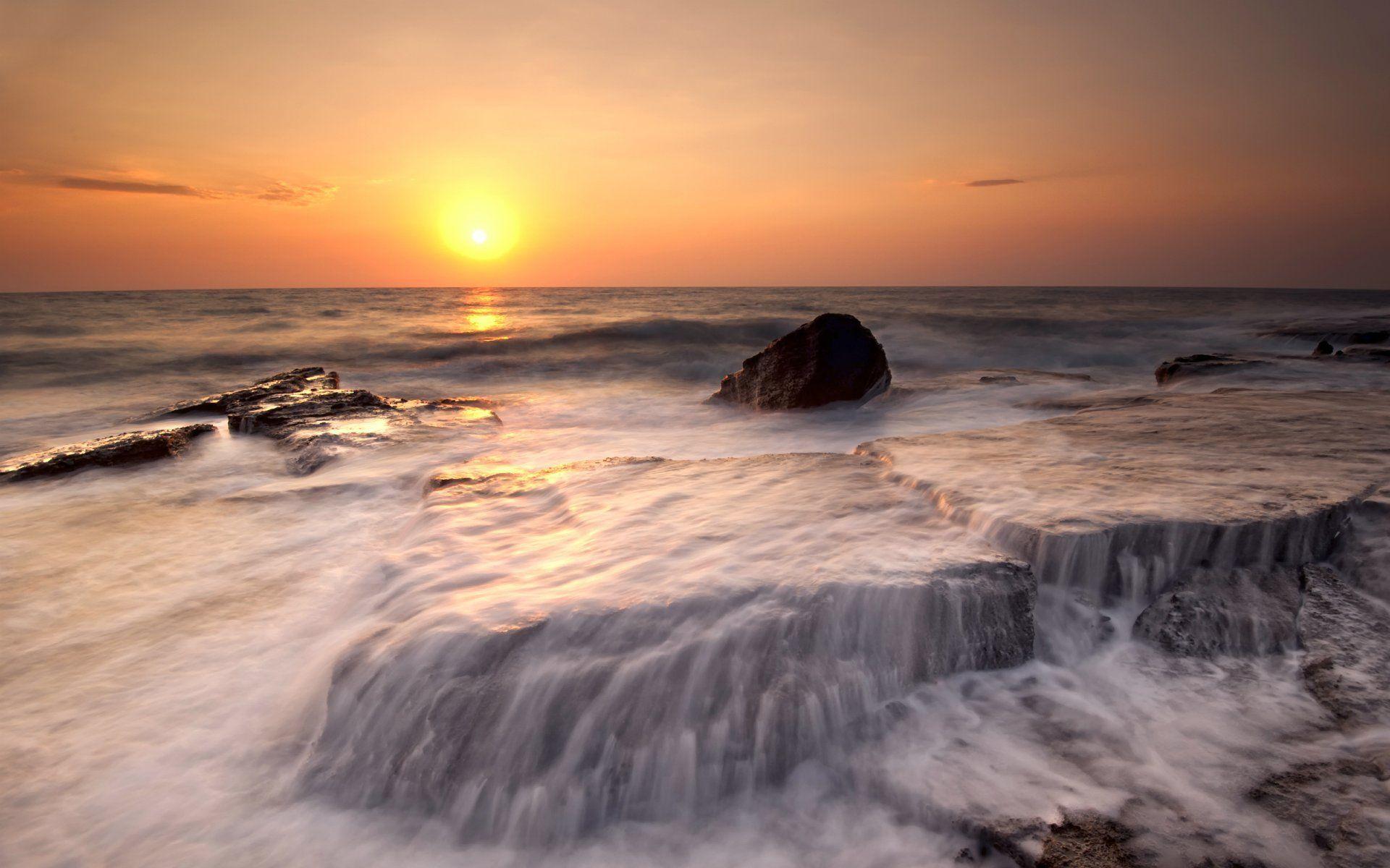 cyprus evening sun orange sunset sea coast beach cyprus night sun