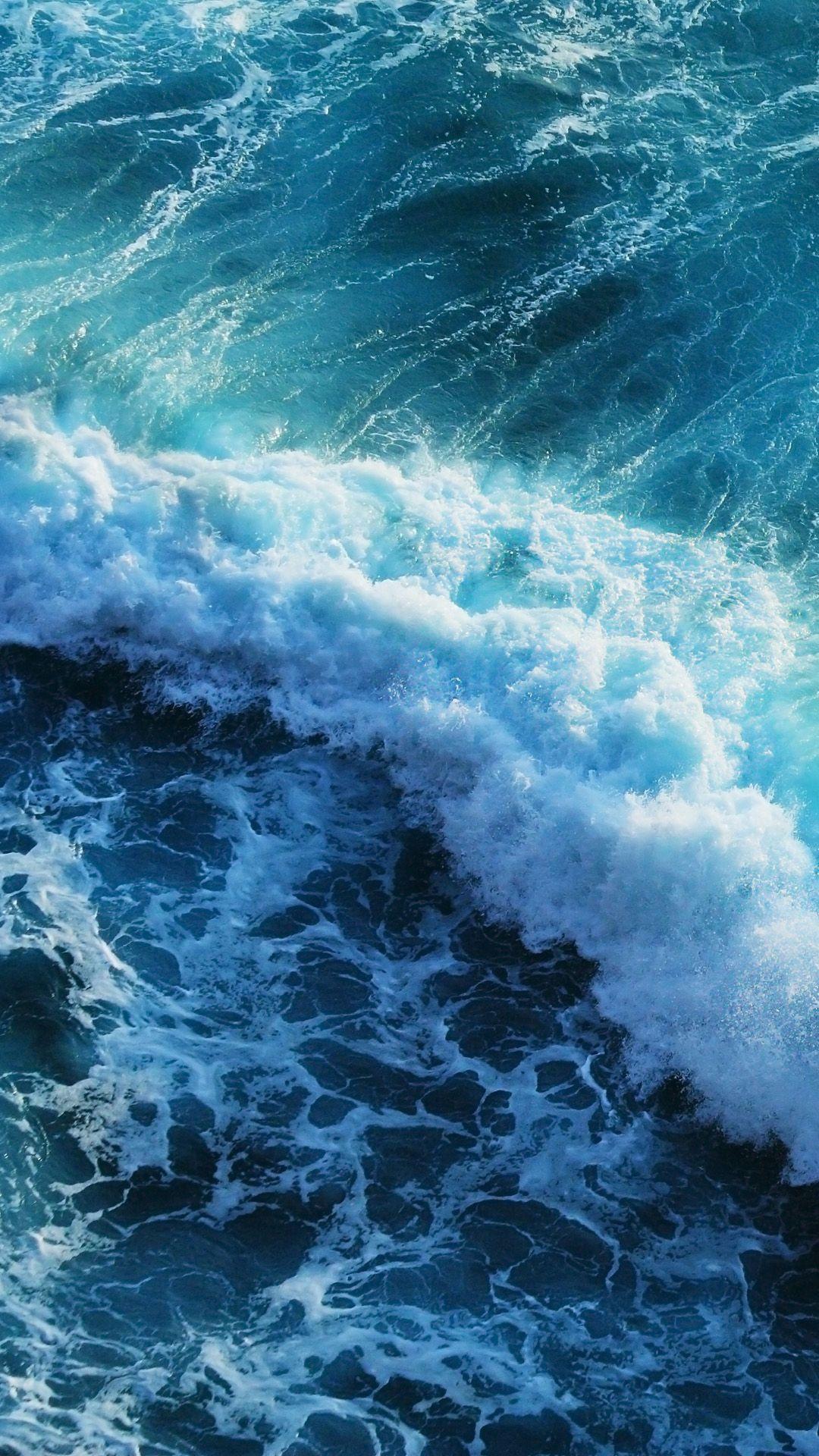 Beautiful blue waves iphone 6 plus wallpapers