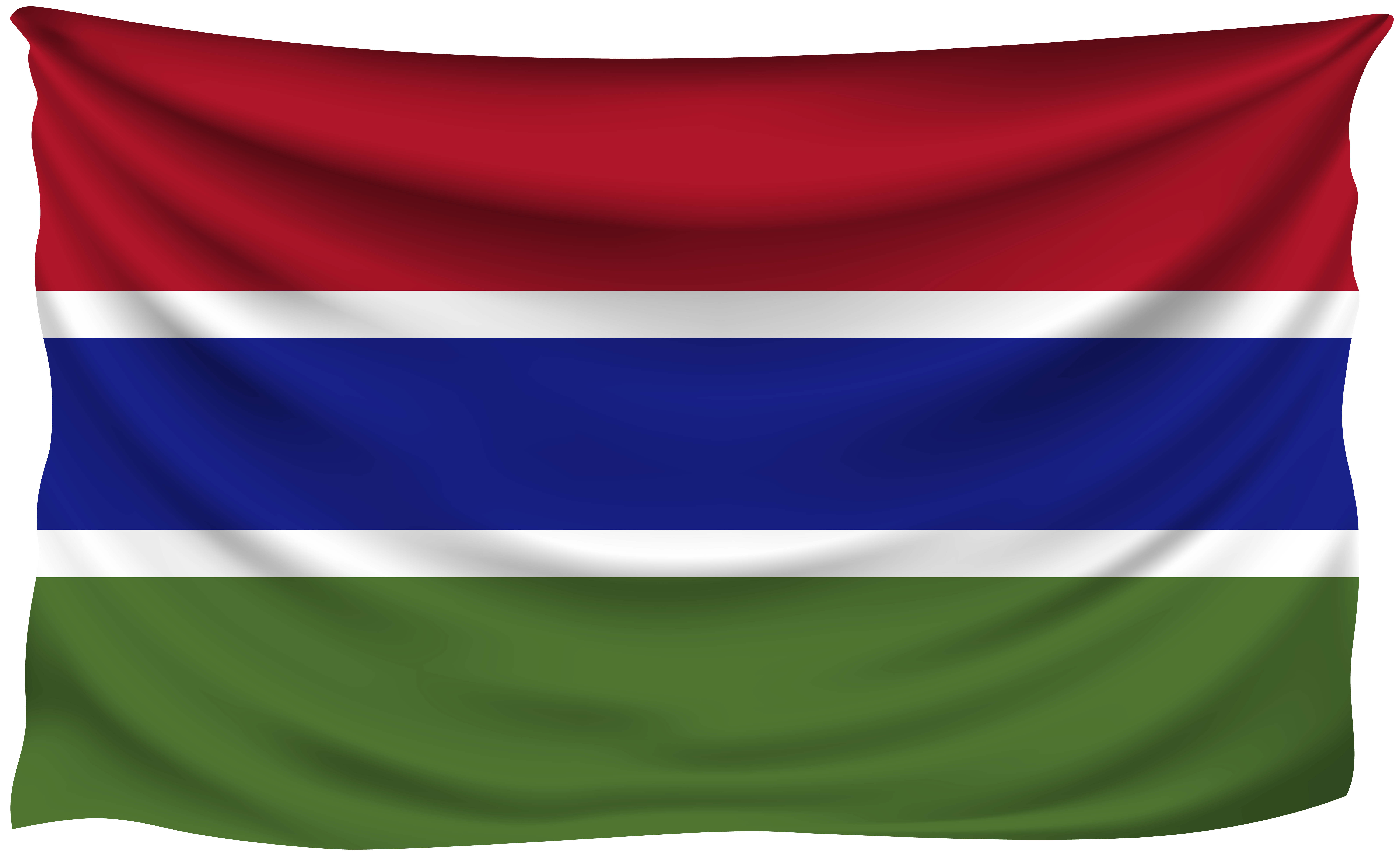 Gambia Wrinkled Flag