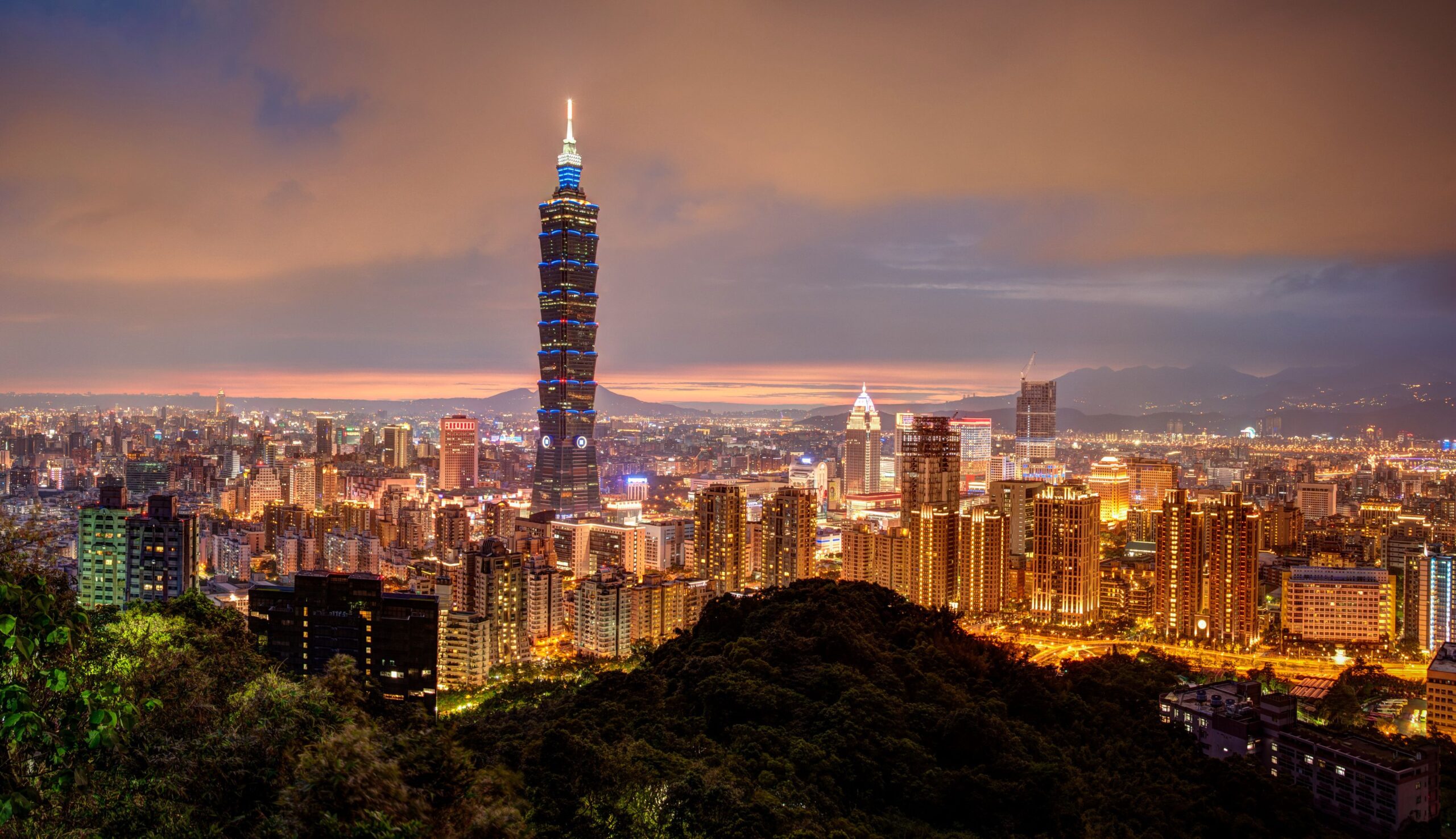 Picture Taipei Taiwan China Megapolis night time