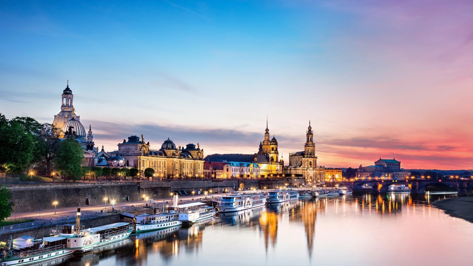 Dresden frauenkirche cities semper opera elbe wallpapers