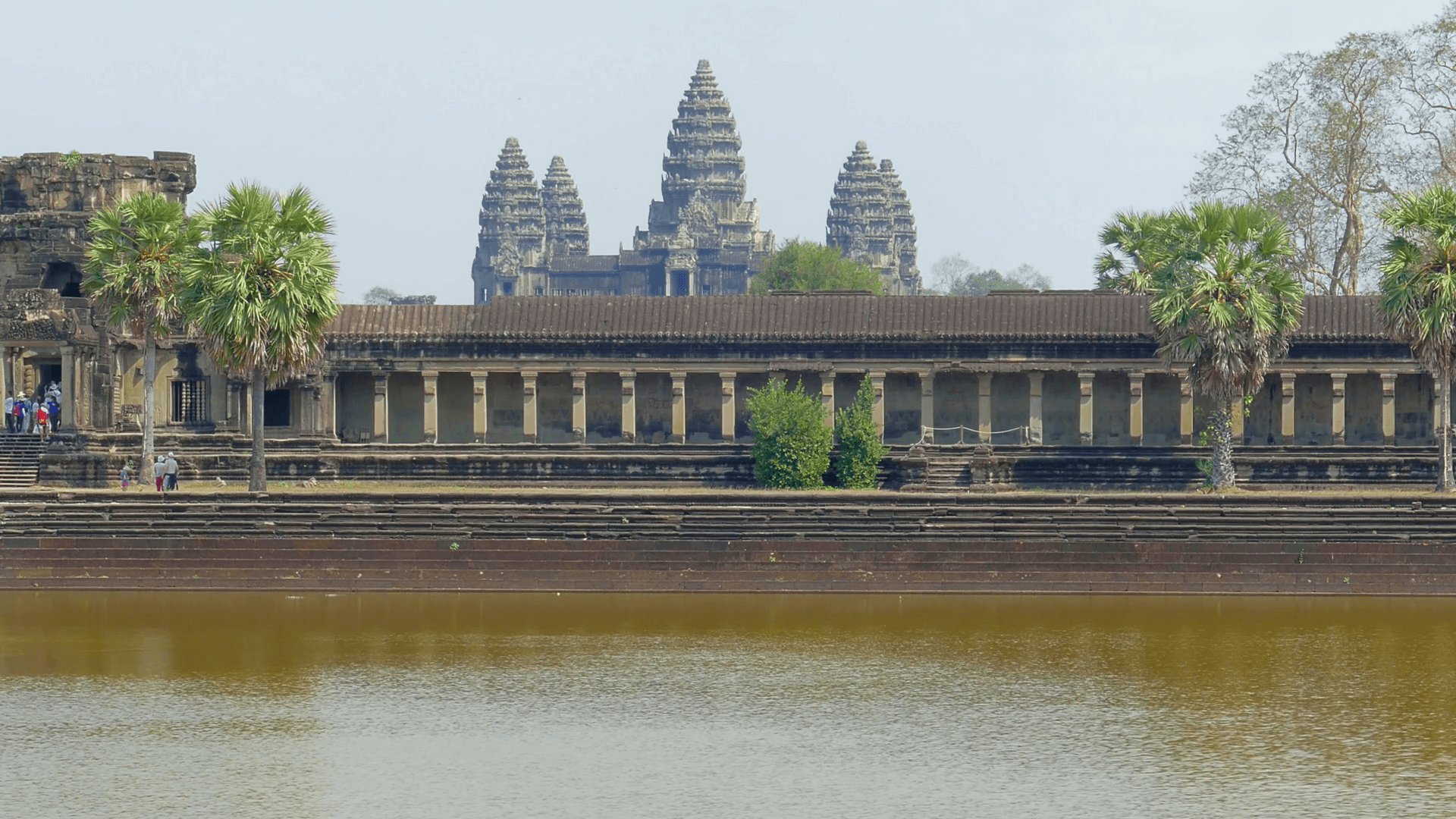 Angkor Wat temple landscape in Siem Reap, Cambodia Stock Video