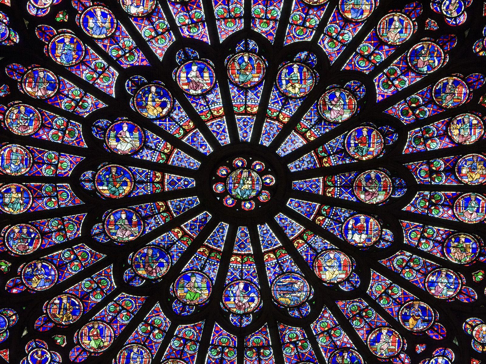 rose window at Notre Dame Cathedral Paris