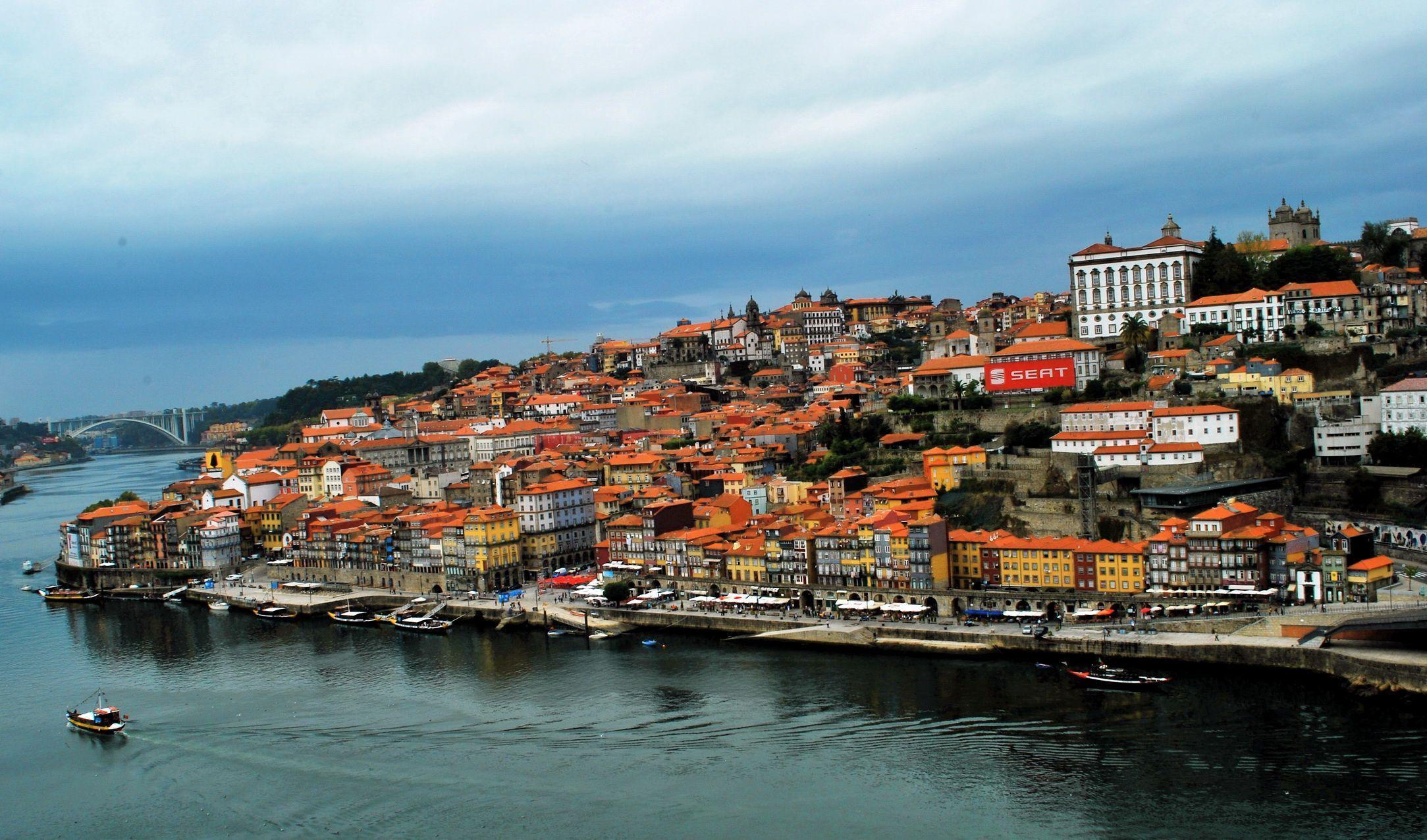 Image Porto Portugal Coast From above Cities Building