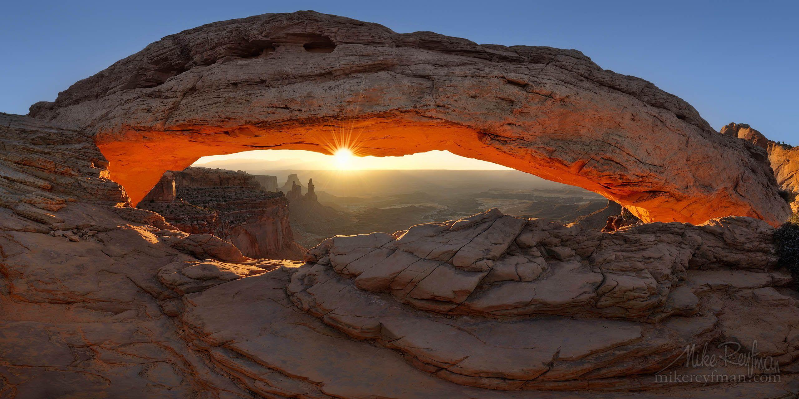 Sunrise at Mesa Arch. Canyonlands National Park near Moab, Utah