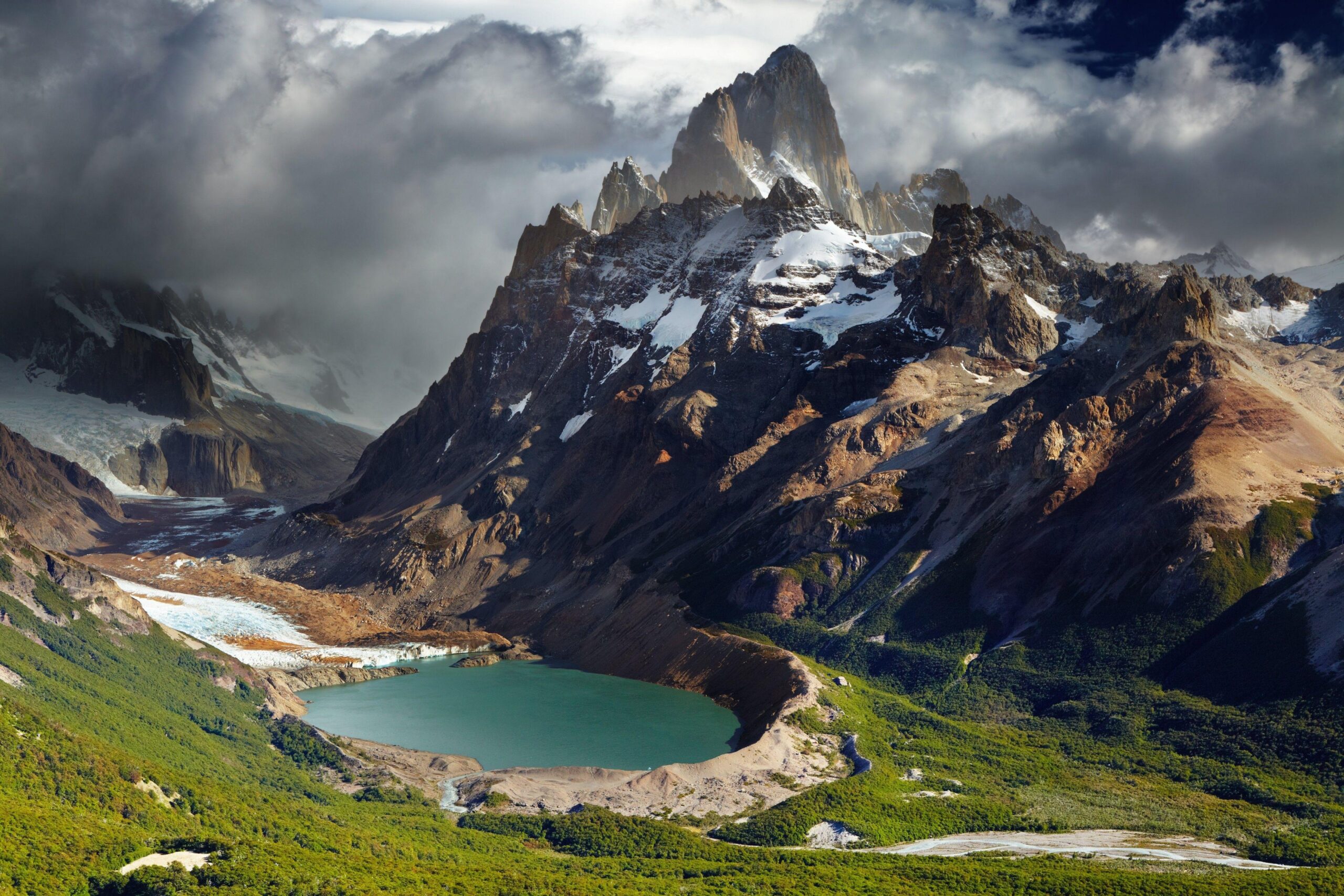 Download Argentina, Lake, Dark Clouds, Mountain, Scenic