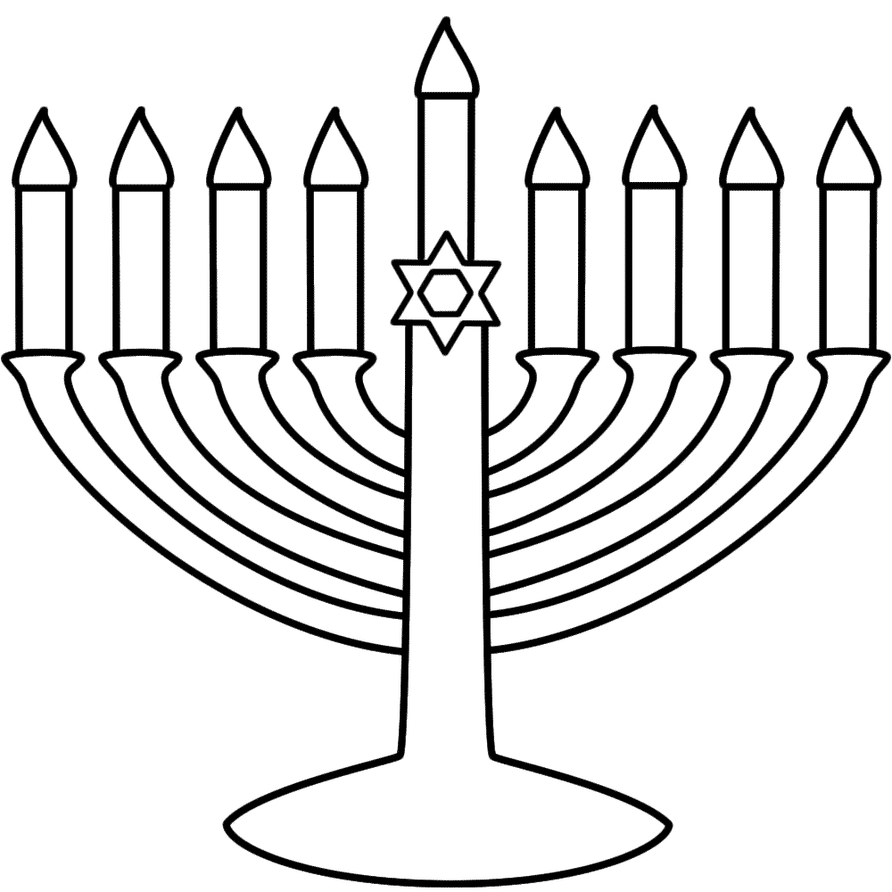 Download menorah coloring page