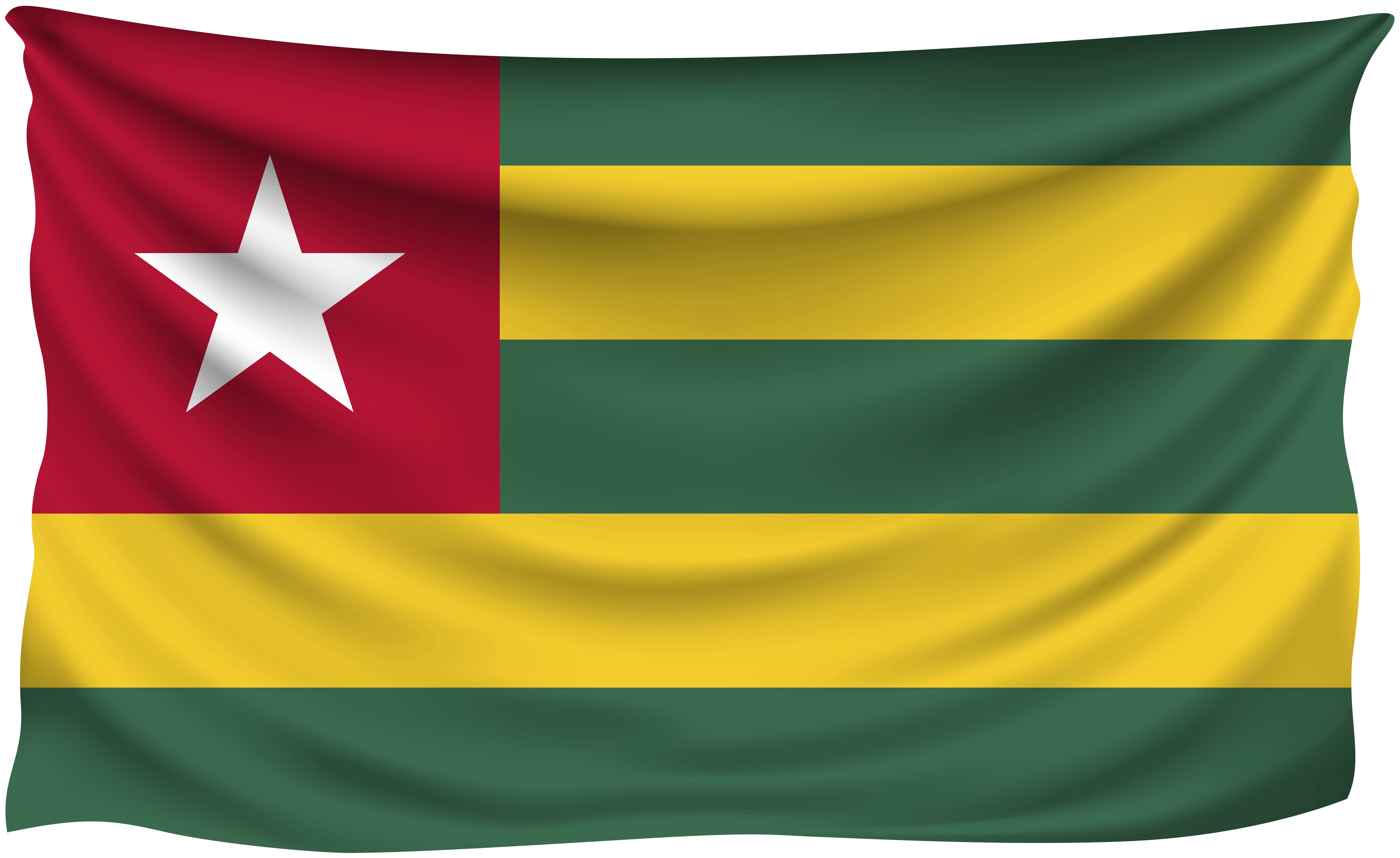 Togo Wrinkled Flag