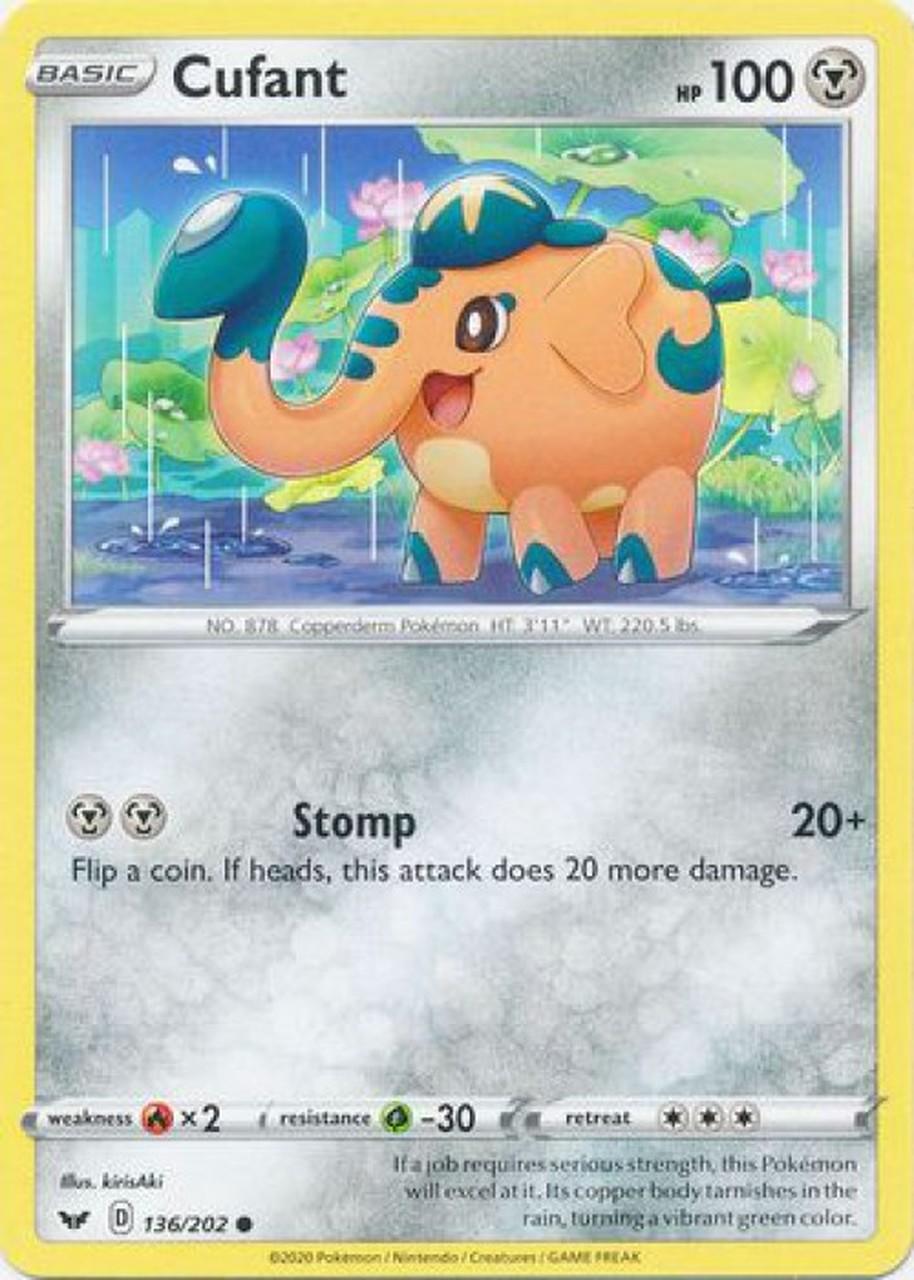 Pokemon Sword and Shield Single Card Common Cufant 136