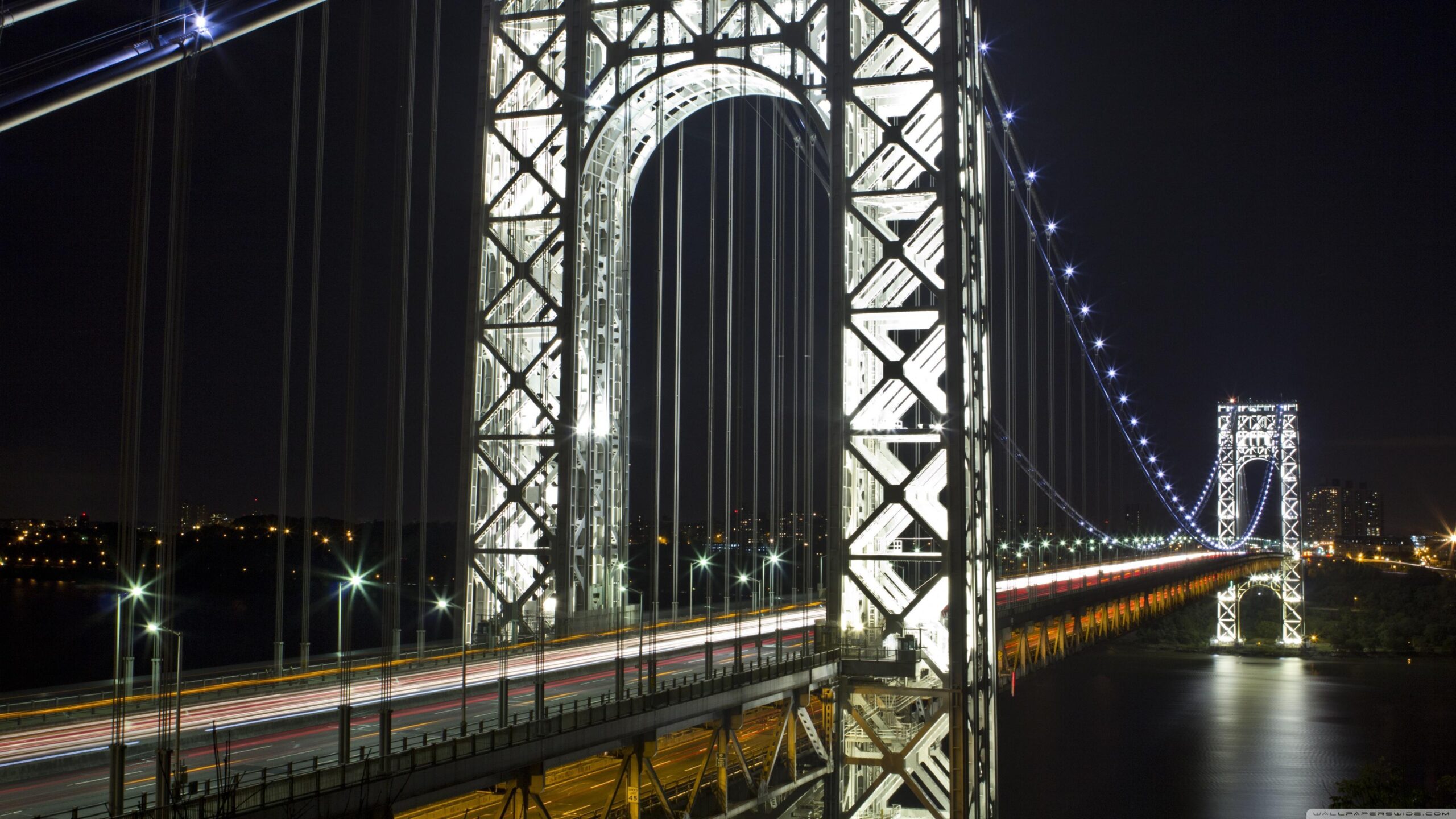 George Washington Bridge at Night ❤ 4K HD Desktop Wallpapers for 4K