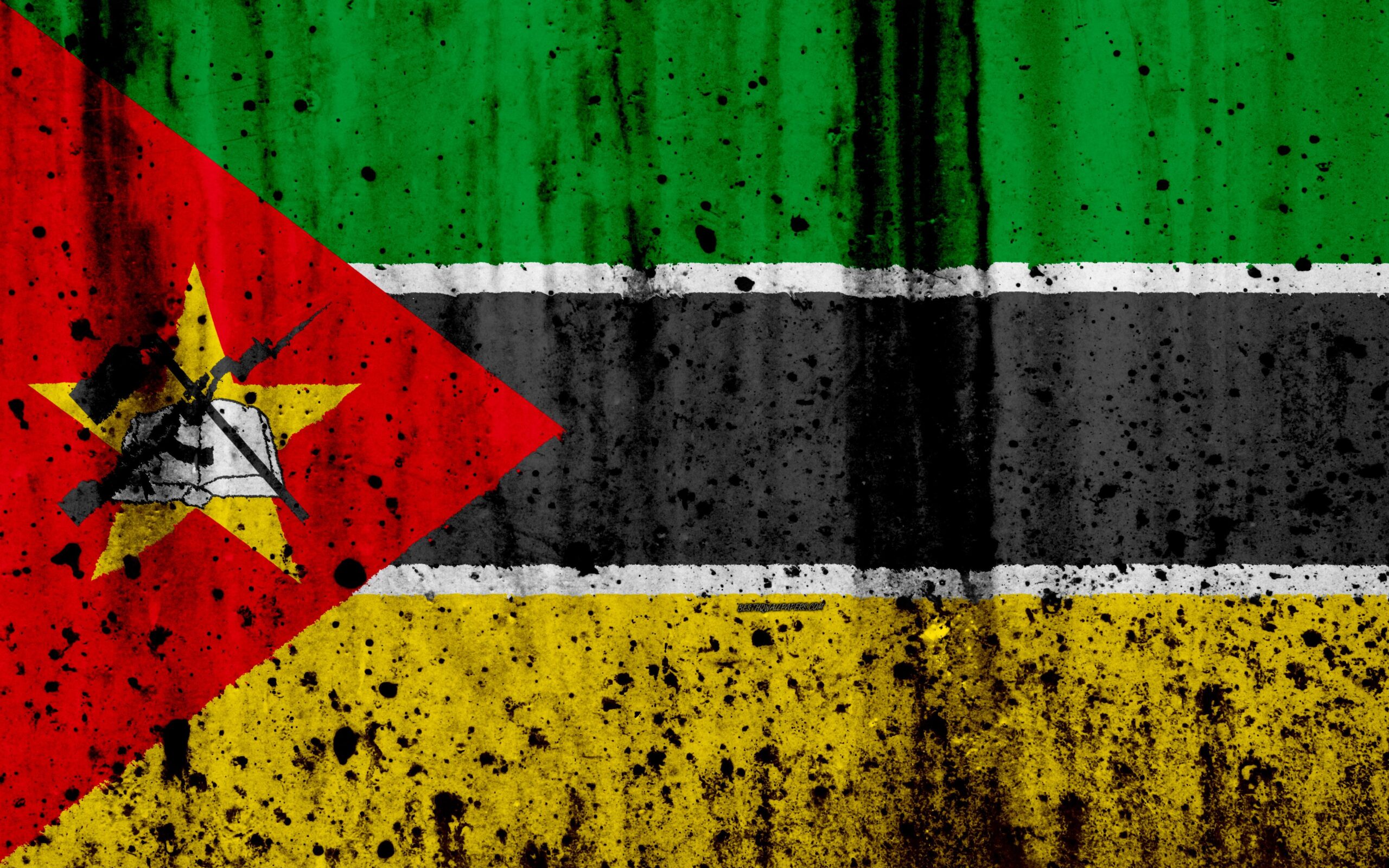 Download wallpapers Mozambique flag, 4k, grunge, flag of Mozambique