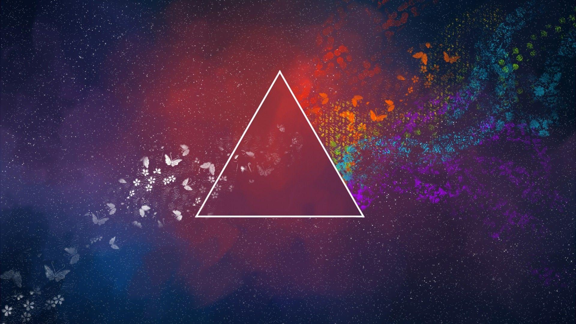 triangle, Colorful, Abstract, Butterfly, Pink Floyd Wallpapers HD