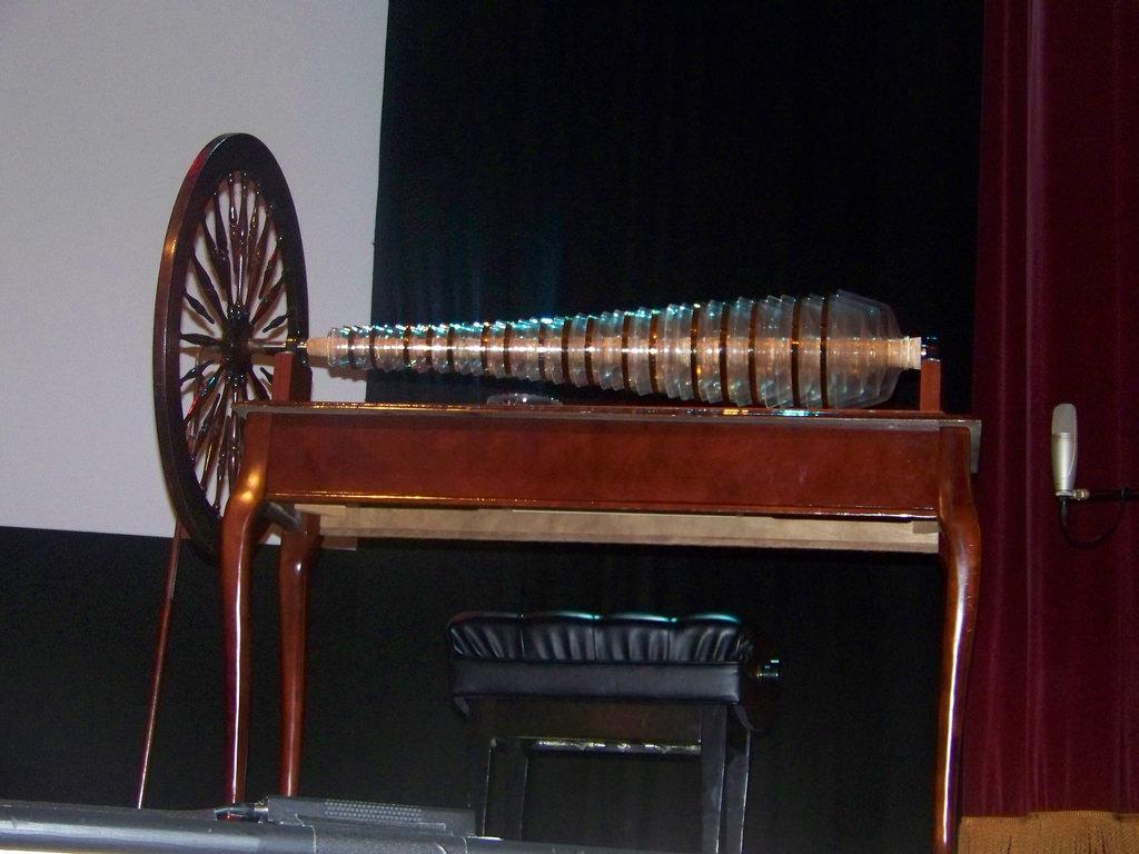 A modern glass harmonica built on Benjamin Franklin’s desi…