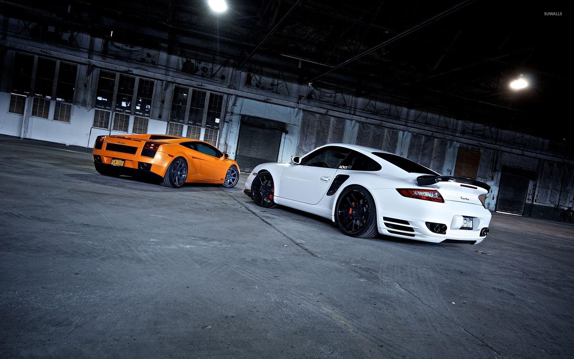 Lamborghini Gallardo and Porsche 911 wallpapers