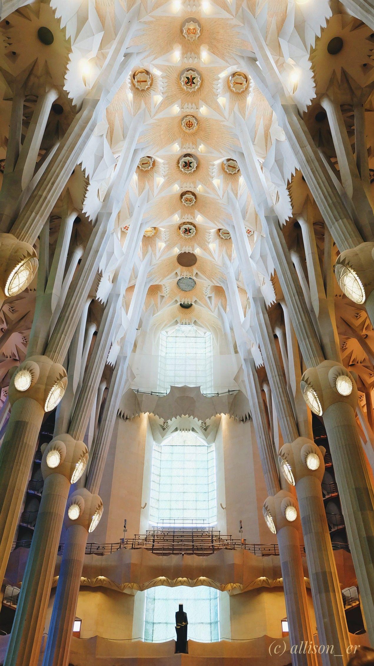 Beautiful Interior La Sagrada de Familia