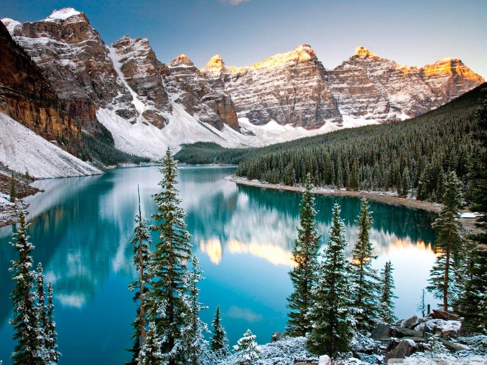 Winter, Moraine Lake, Alberta, Canada ❤ 4K HD Desktop Wallpapers for