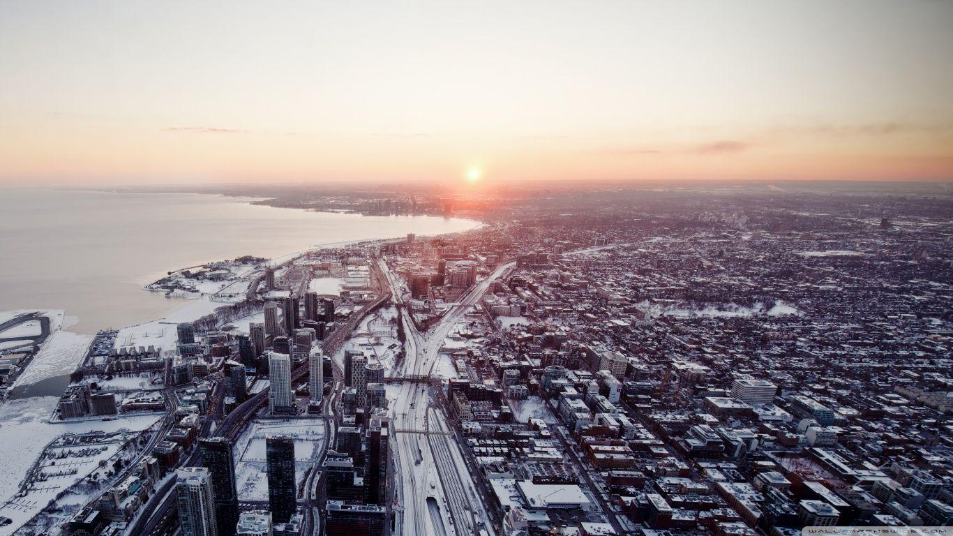 Aerial View Of Toronto City HD desktop wallpapers : Widescreen