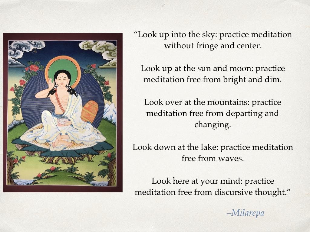 advancing meditation: Milarepa 2