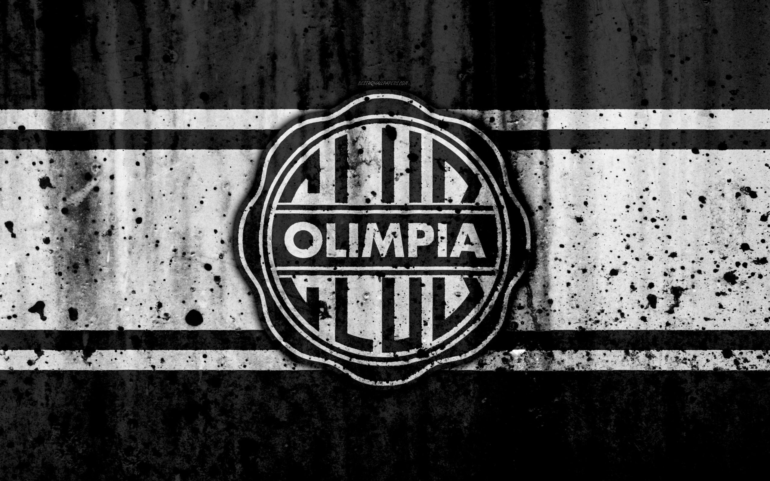 Download wallpapers 4k, FC Olimpia Asuncion, grunge, Paraguayan