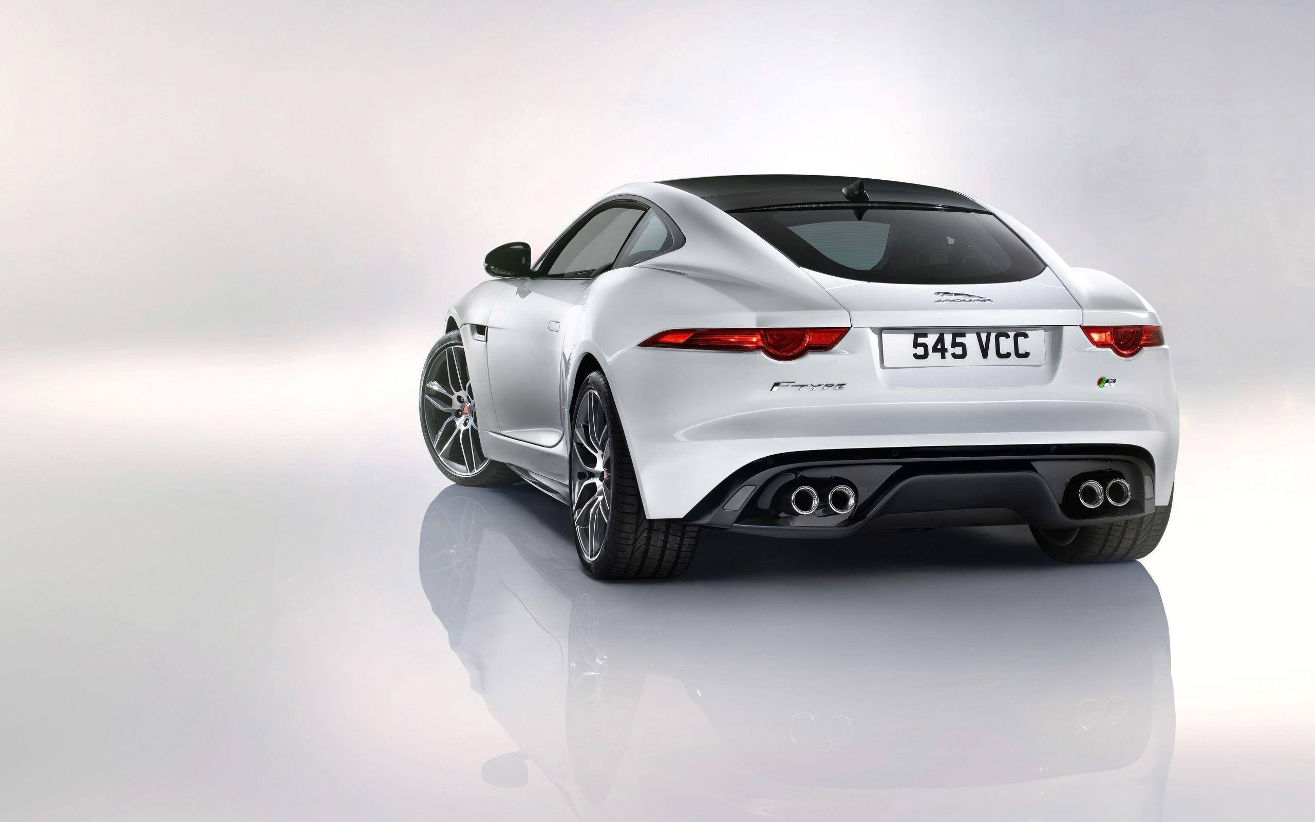 2014 Jaguar F Type R Coupe White 2 Wallpapers