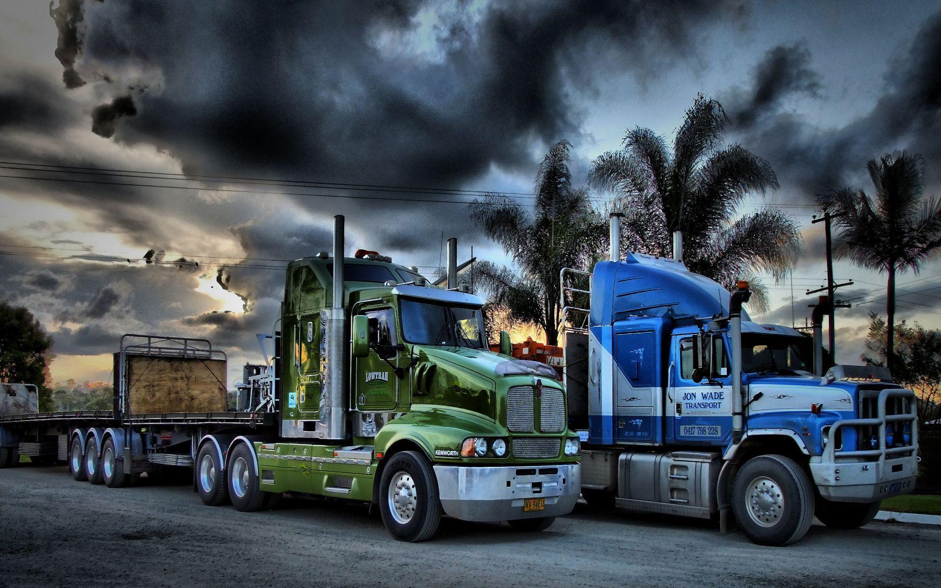 Wide HD Freightliner Cascadia Trucks Wallpapers