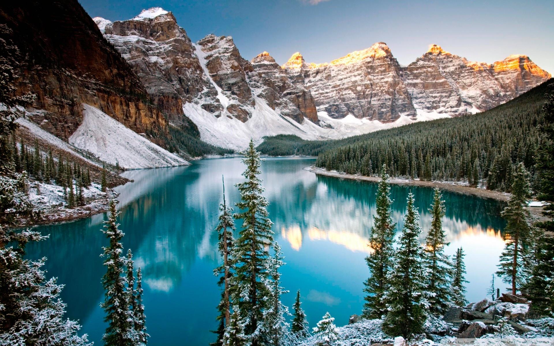 Winter, Moraine Lake, Alberta, Canada ❤ 4K HD Desktop Wallpapers for