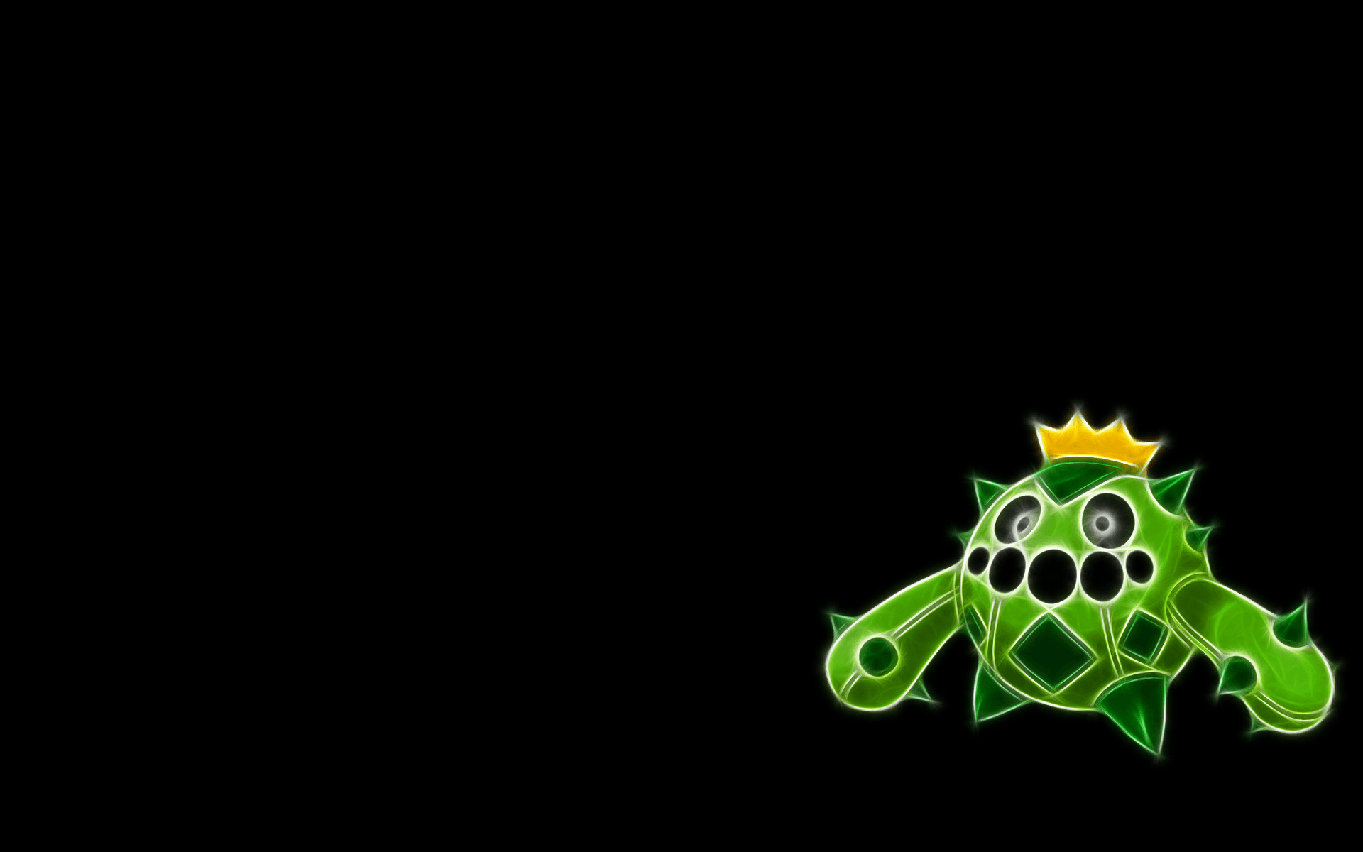 Pokemon, black background, Cacnea