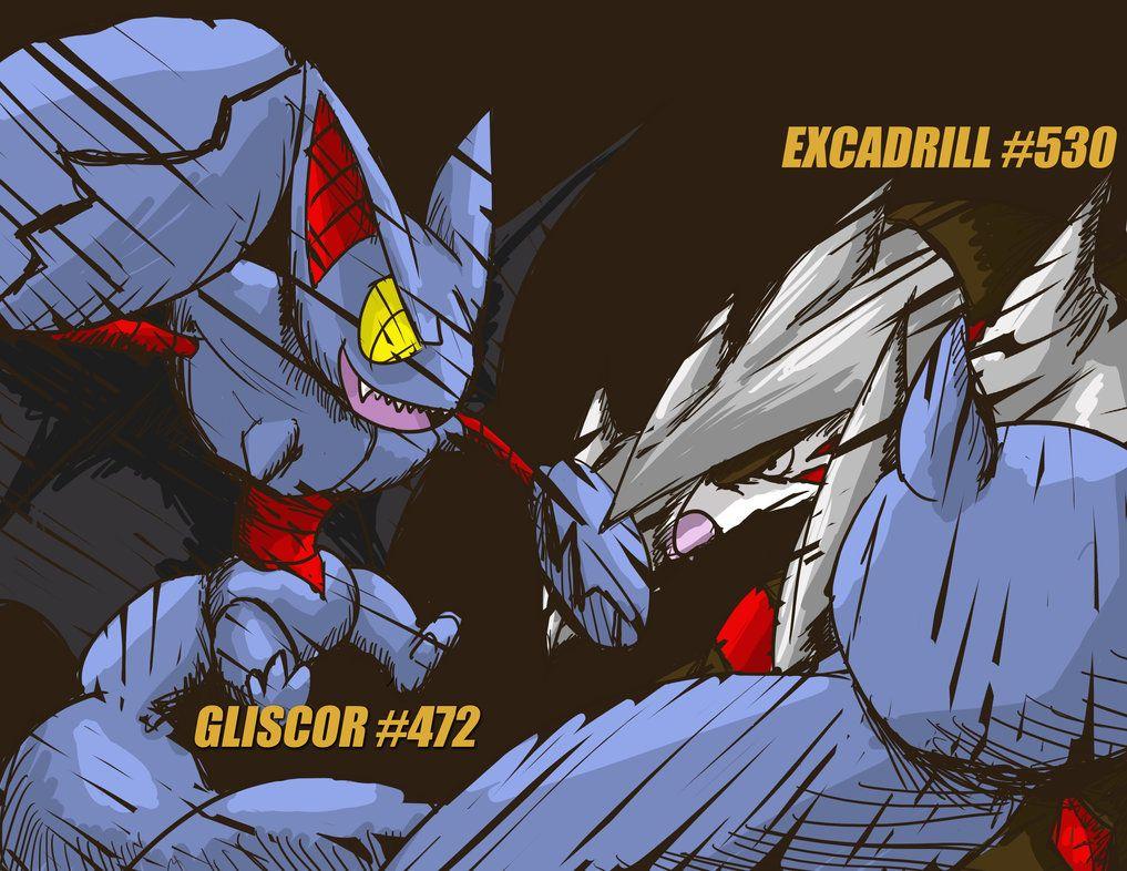 Gliscor and Excadrill by Capitan