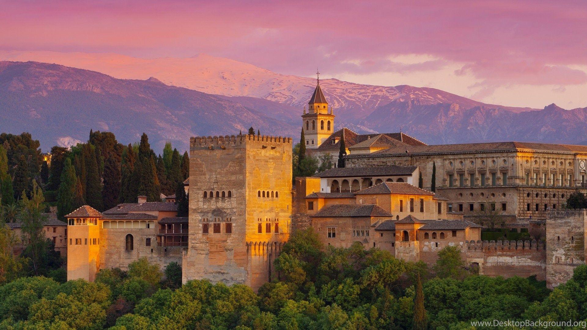 Alhambra Palace At Sunset